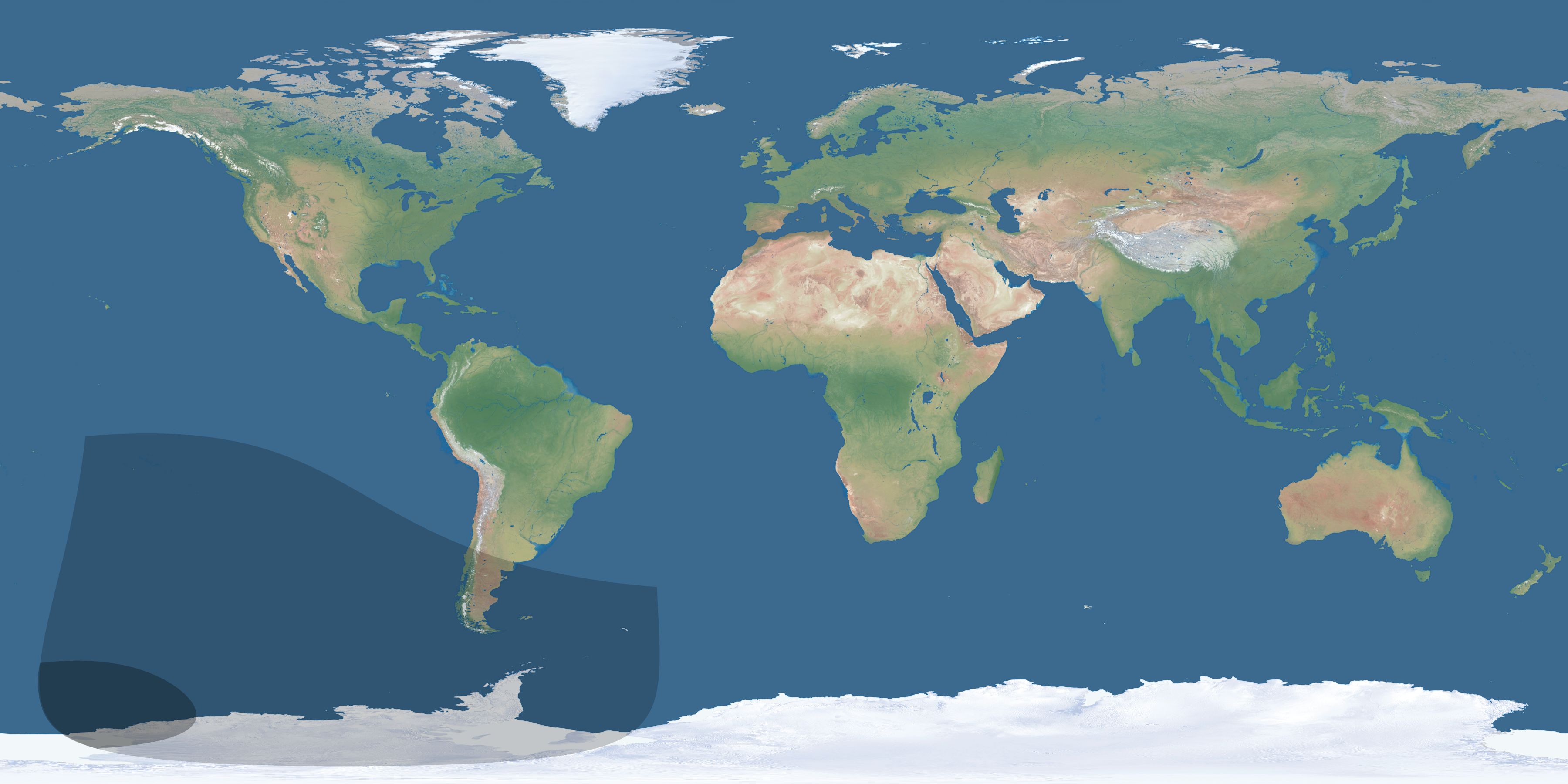 Map of the umbra and penumbra path of the solar eclipse of 09/09/2648