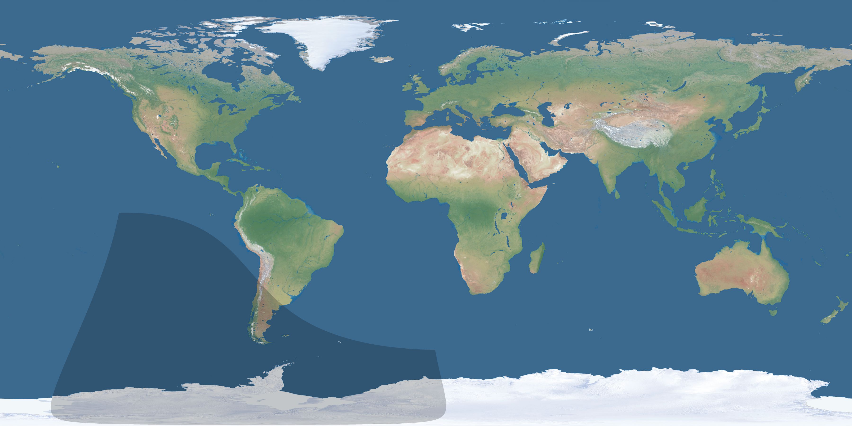 Map of the umbra and penumbra path of the solar eclipse of 09/19/2658