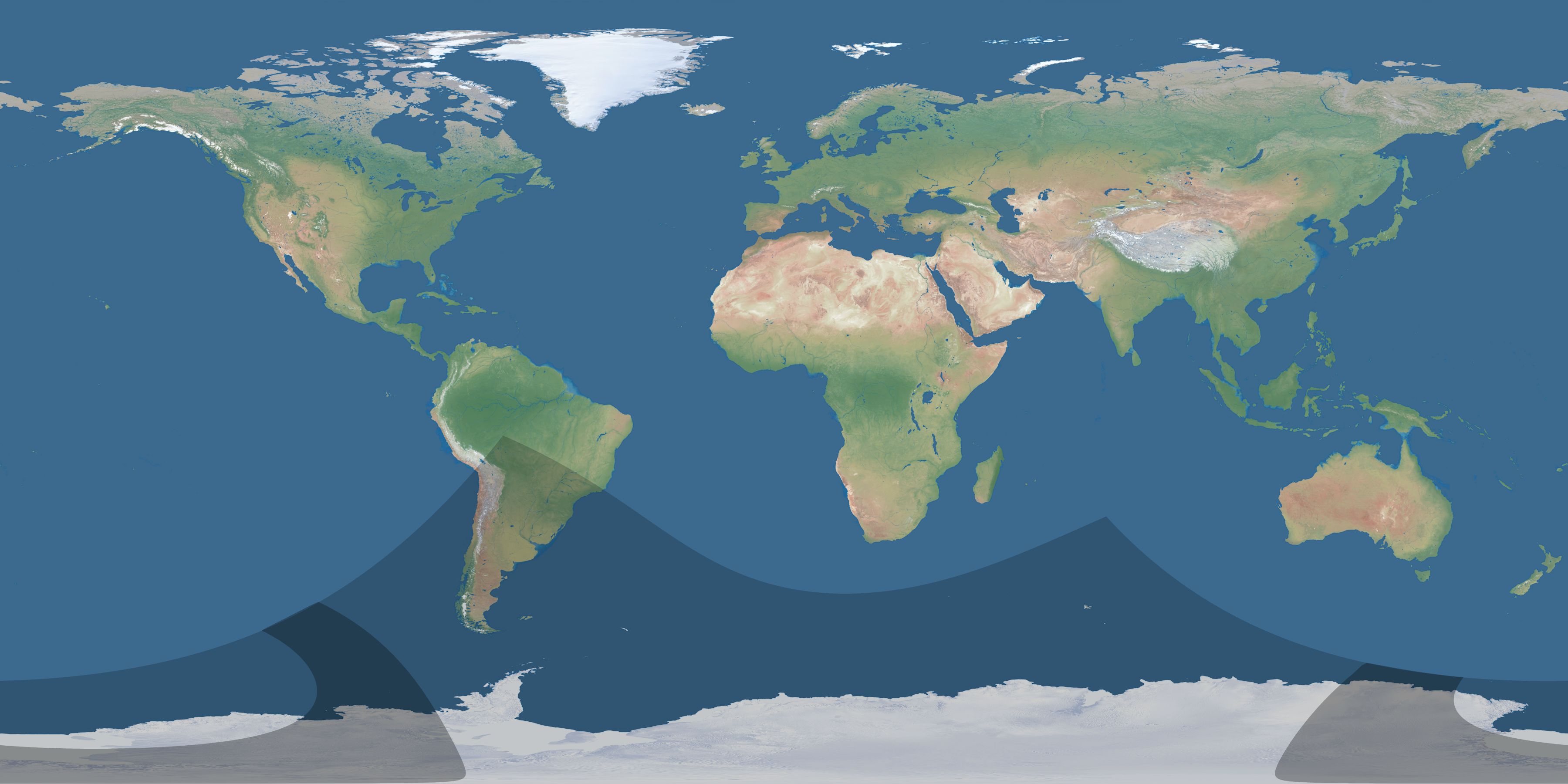 Map of the umbra and penumbra path of the solar eclipse of 12/11/2672