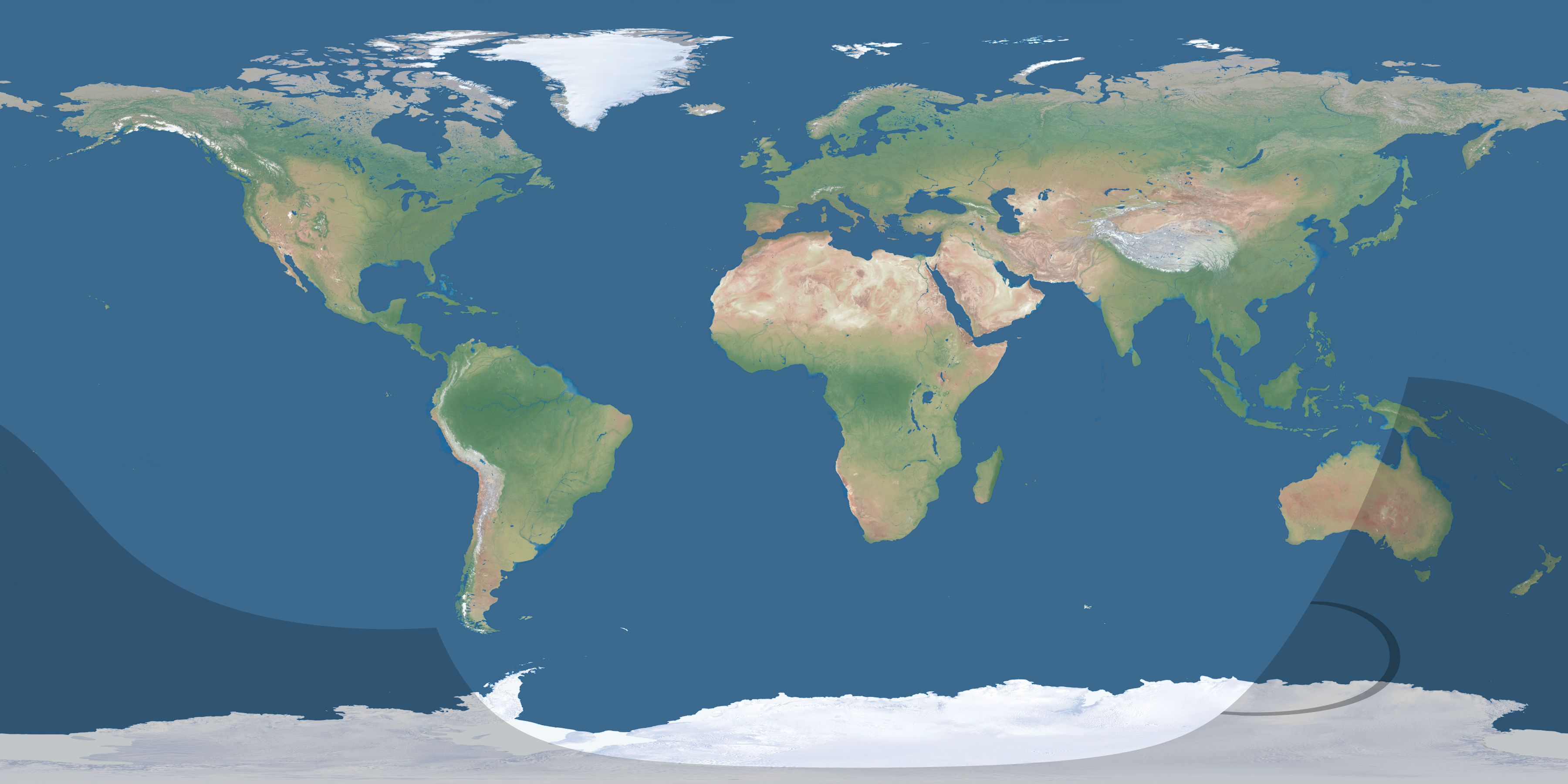 Map of the umbra and penumbra path of the solar eclipse of 09/29/2676