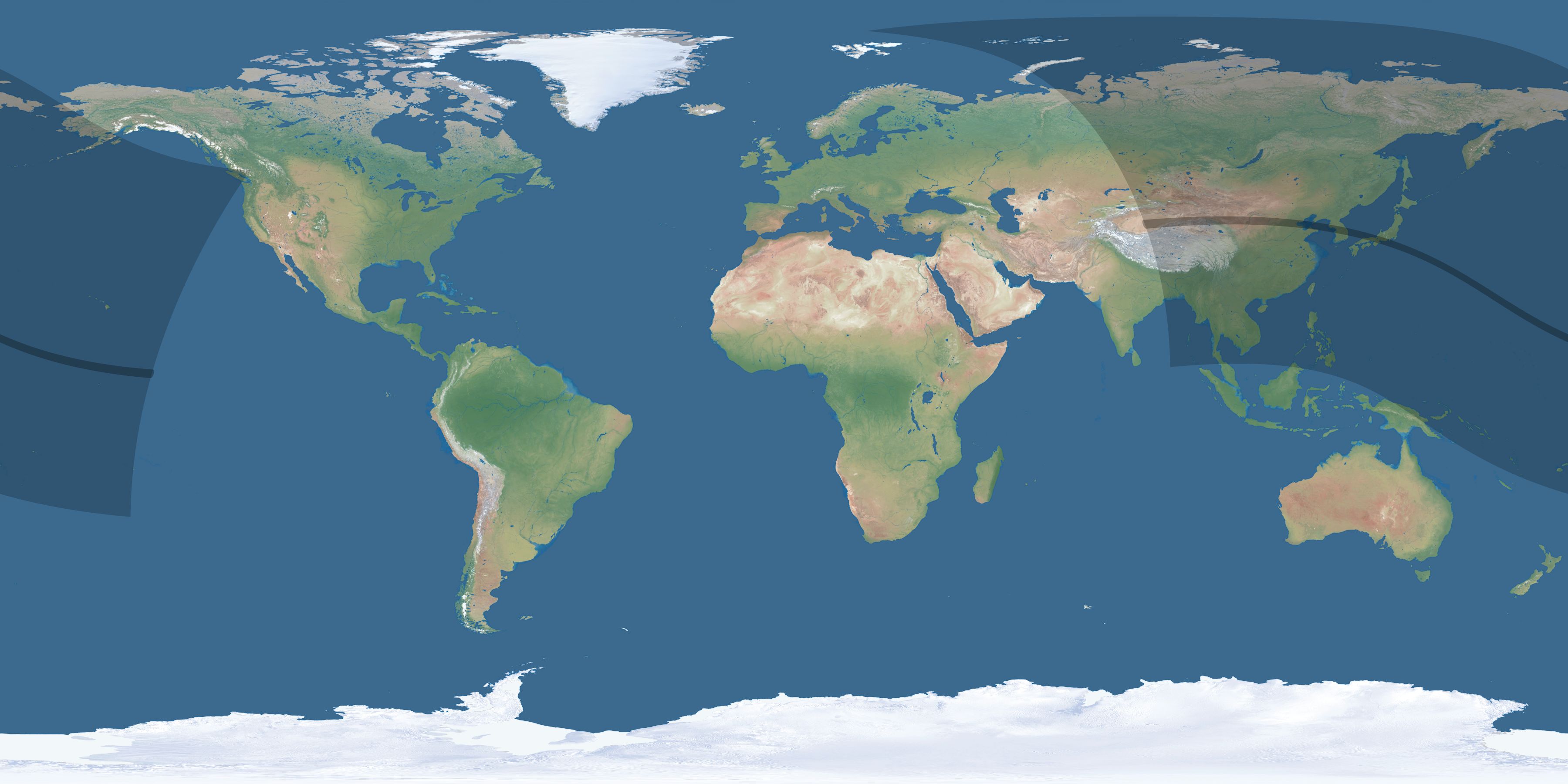 Map of the umbra and penumbra path of the solar eclipse of 09/10/2686