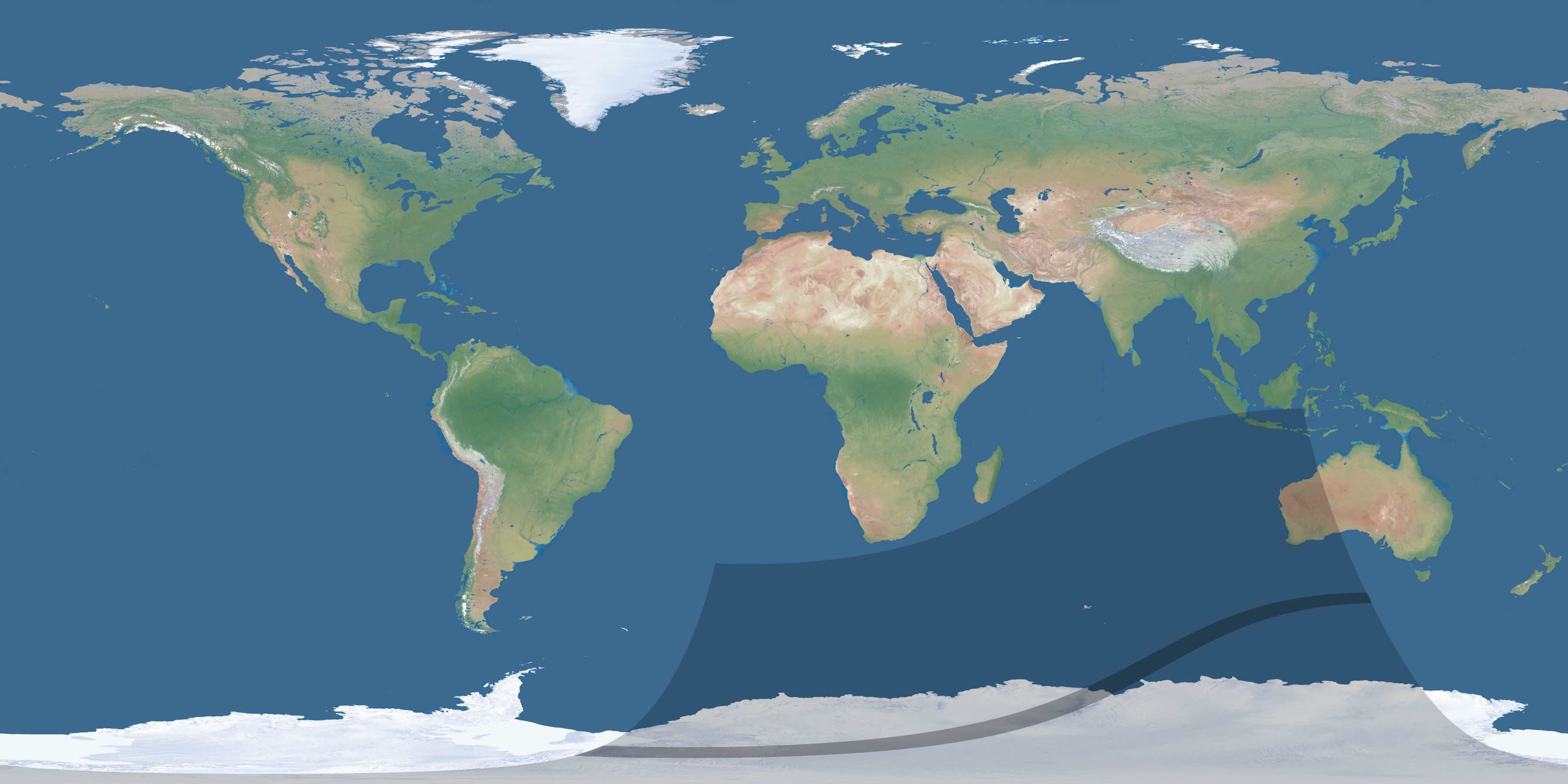 Map of the umbra and penumbra path of the solar eclipse of 03/17/2705