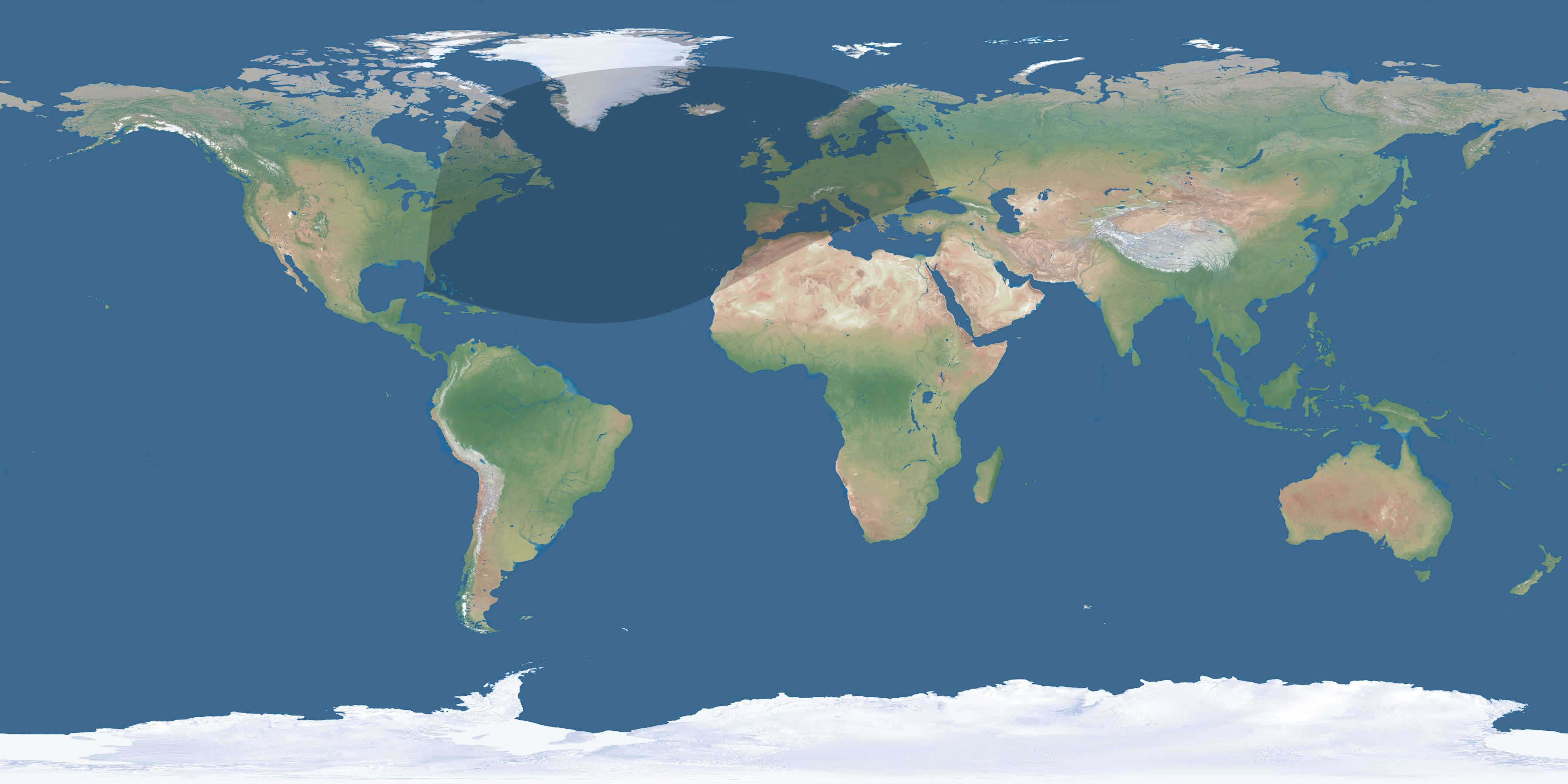 Map of the umbra and penumbra path of the solar eclipse of 02/05/2706