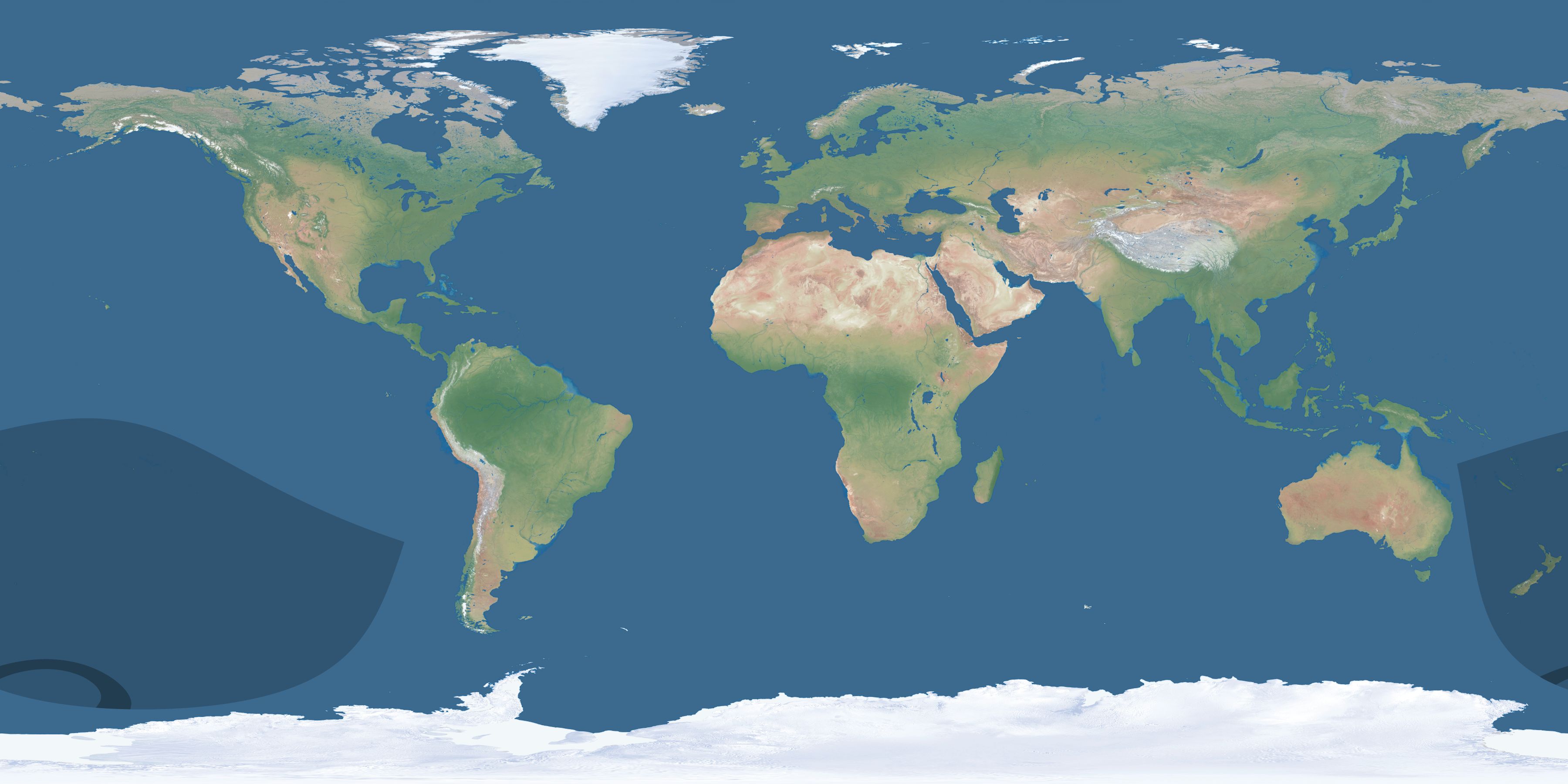 Map of the umbra and penumbra path of the solar eclipse of 07/31/2706