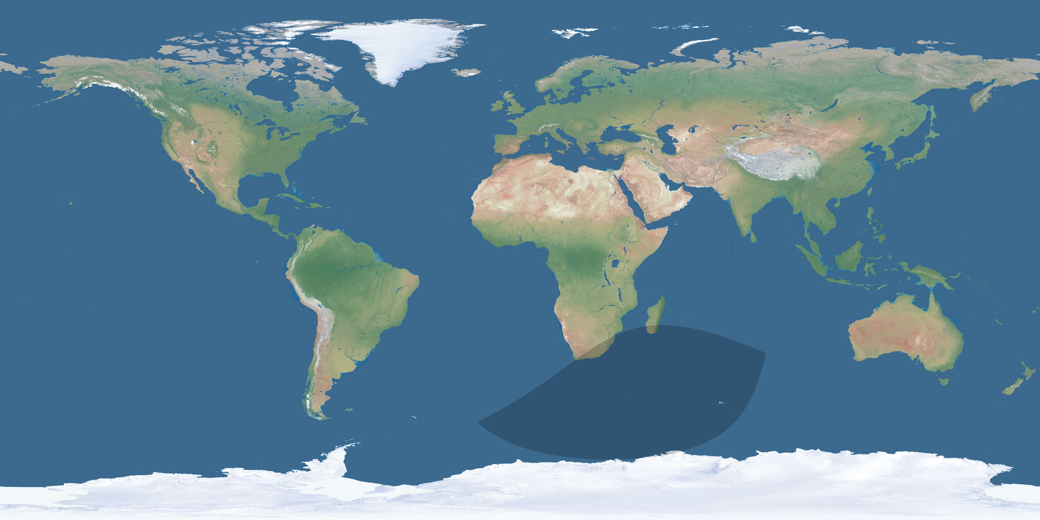 Map of the umbra and penumbra path of the solar eclipse of 05/31/2709