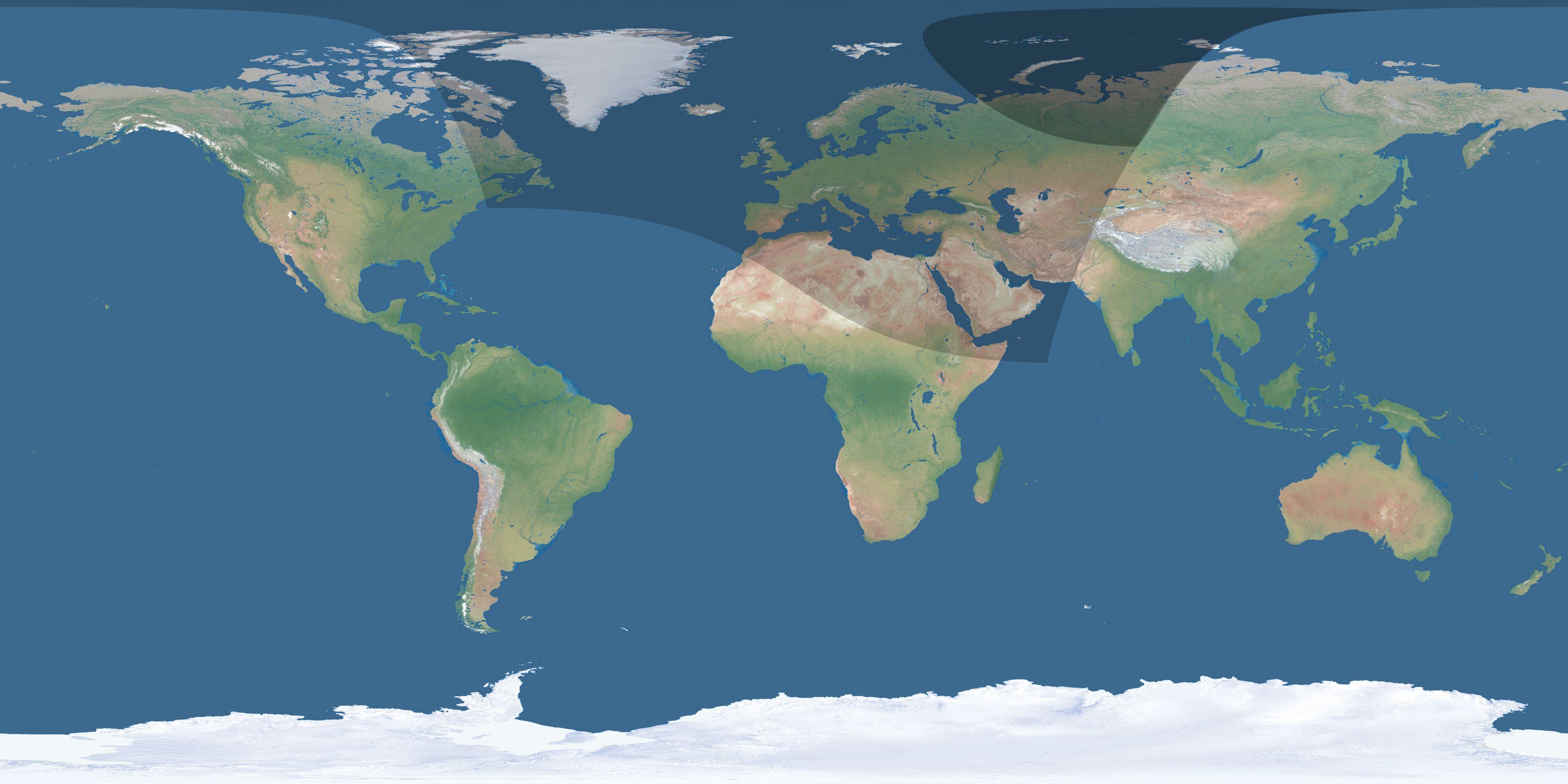 Map of the umbra and penumbra path of the solar eclipse of 09/21/2723