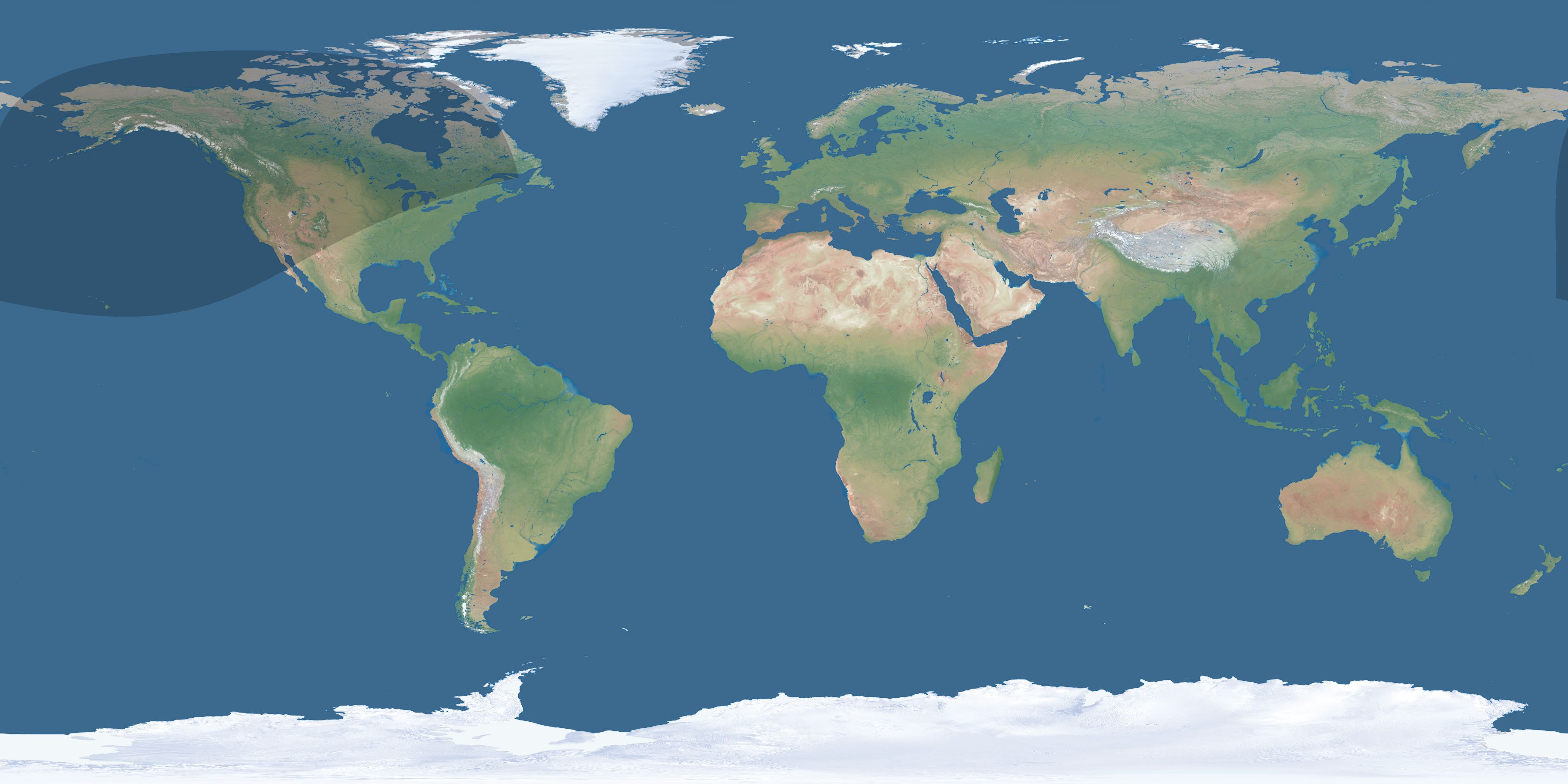 Map of the umbra and penumbra path of the solar eclipse of 02/16/2724