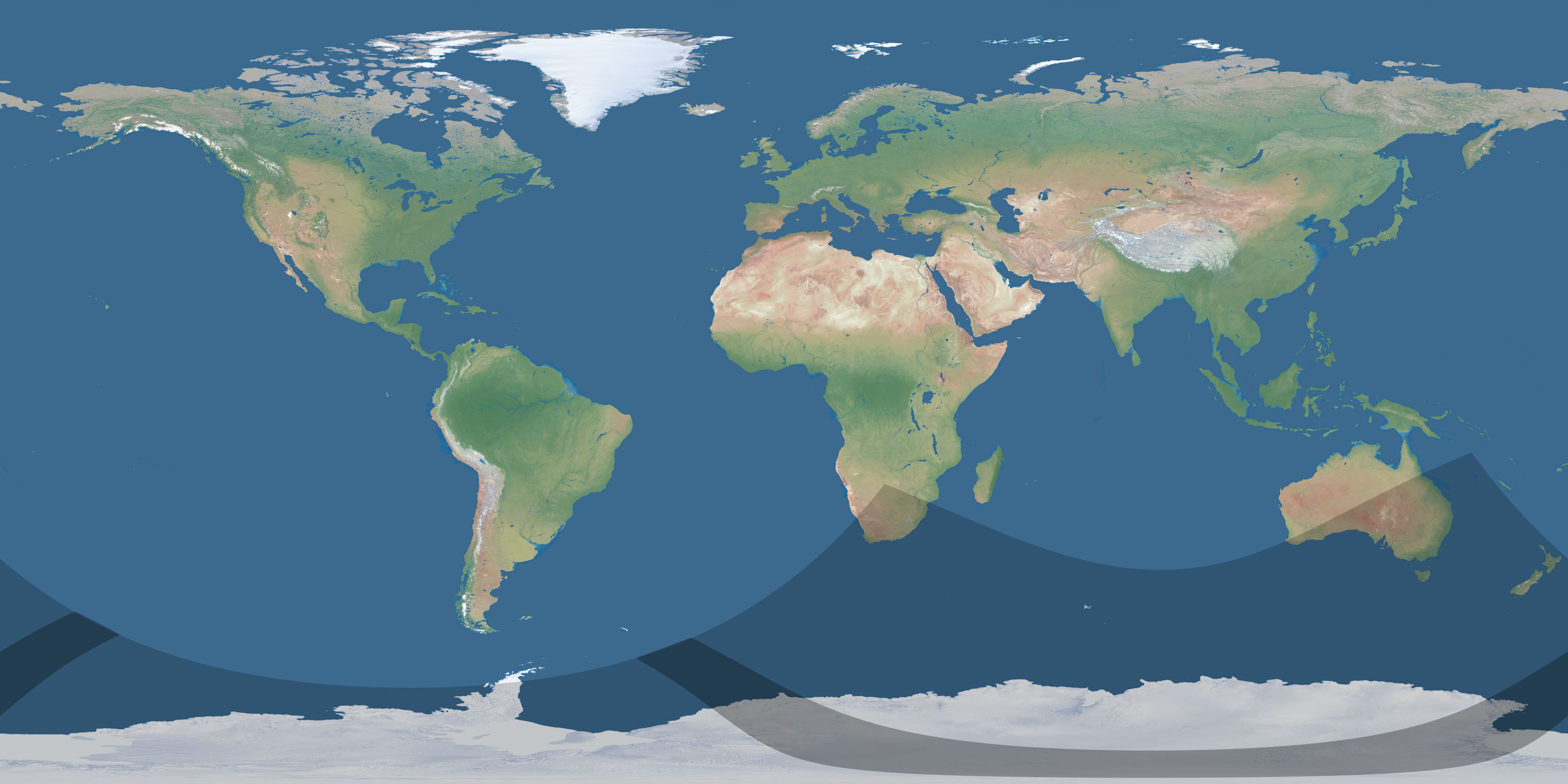 Map of the umbra and penumbra path of the solar eclipse of 01/14/2727