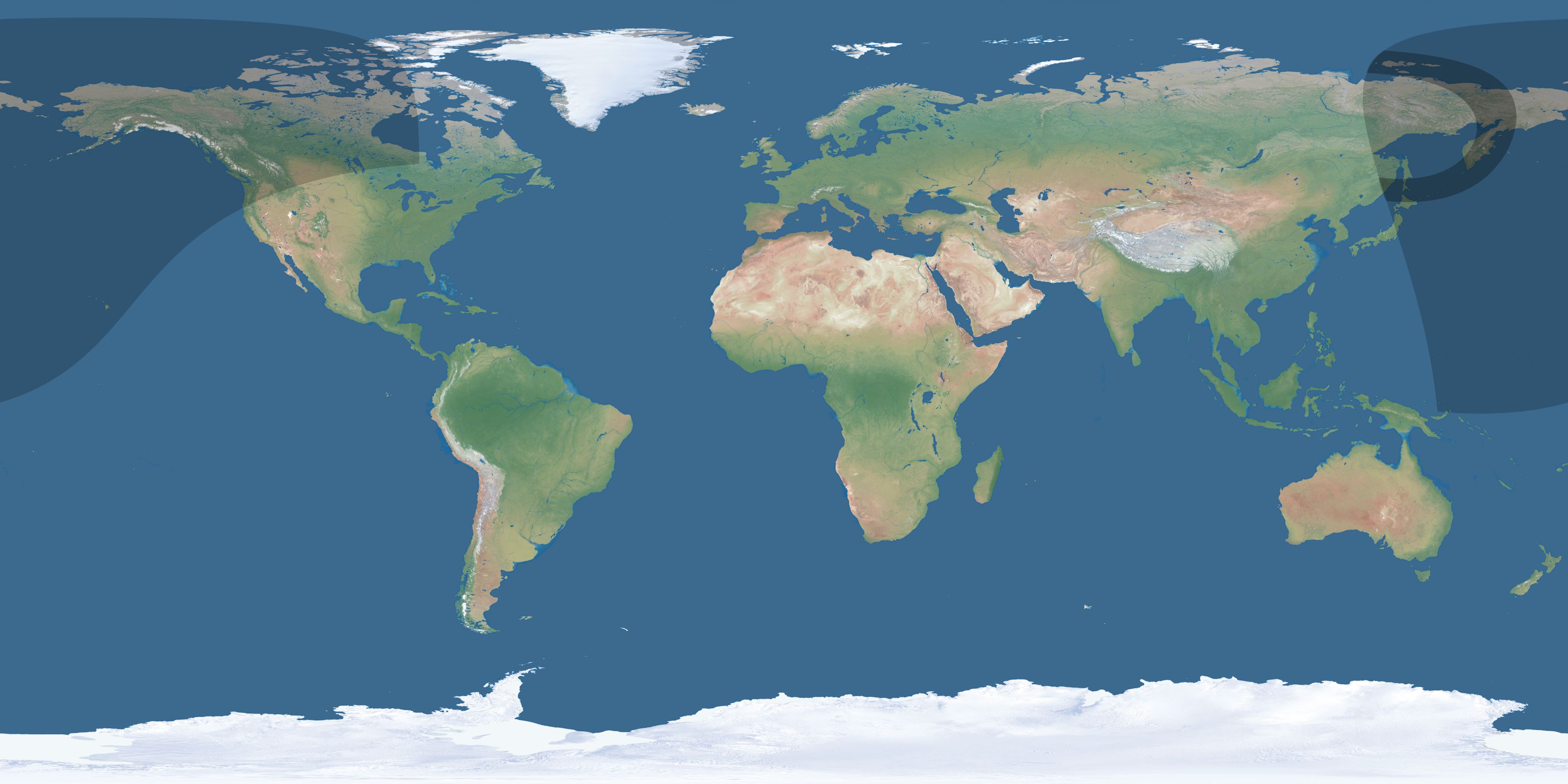 Map of the umbra and penumbra path of the solar eclipse of 03/08/2752