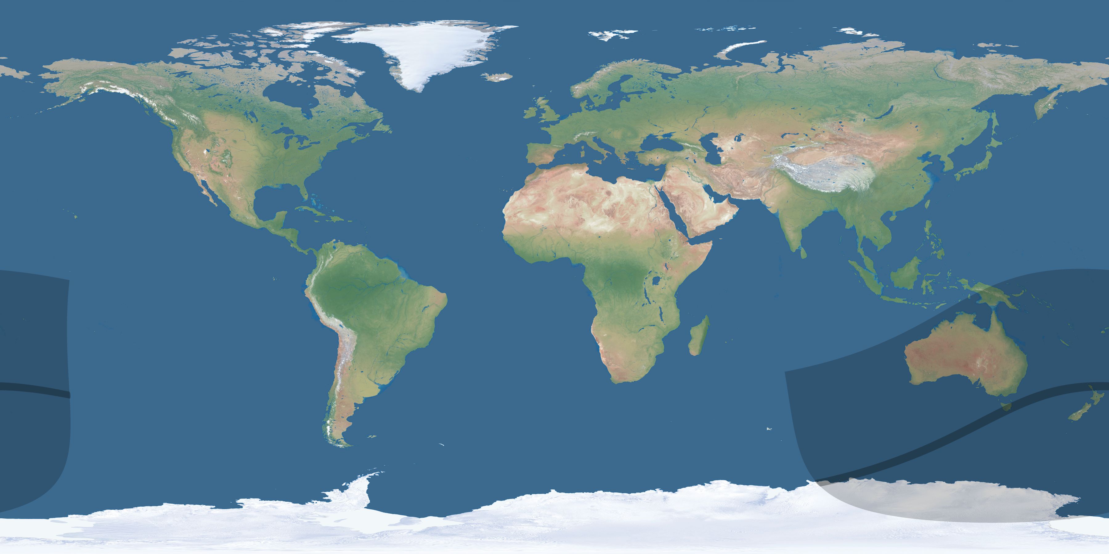 Map of the umbra and penumbra path of the solar eclipse of 04/19/2759