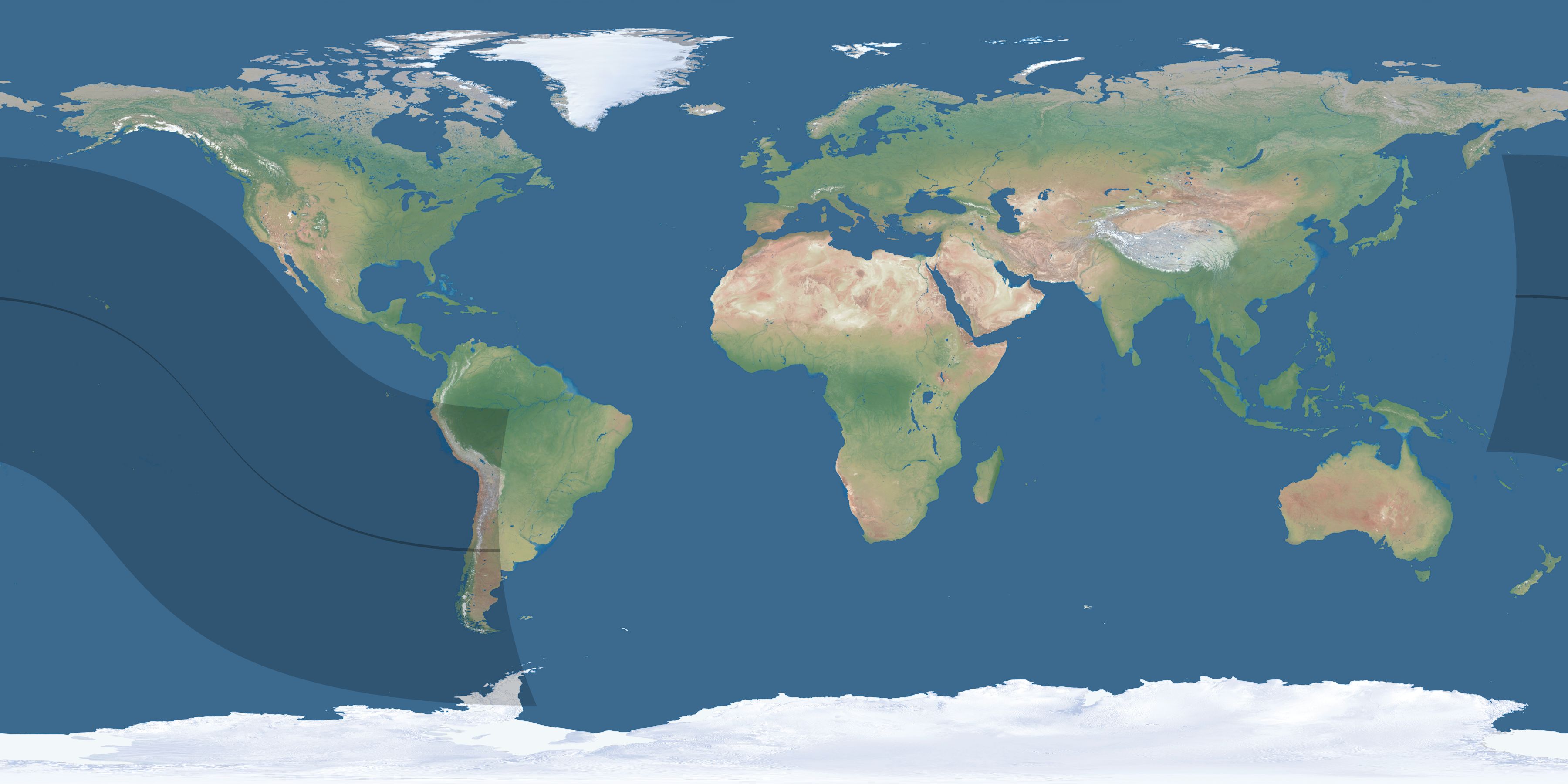 Map of the umbra and penumbra path of the solar eclipse of 09/22/2769