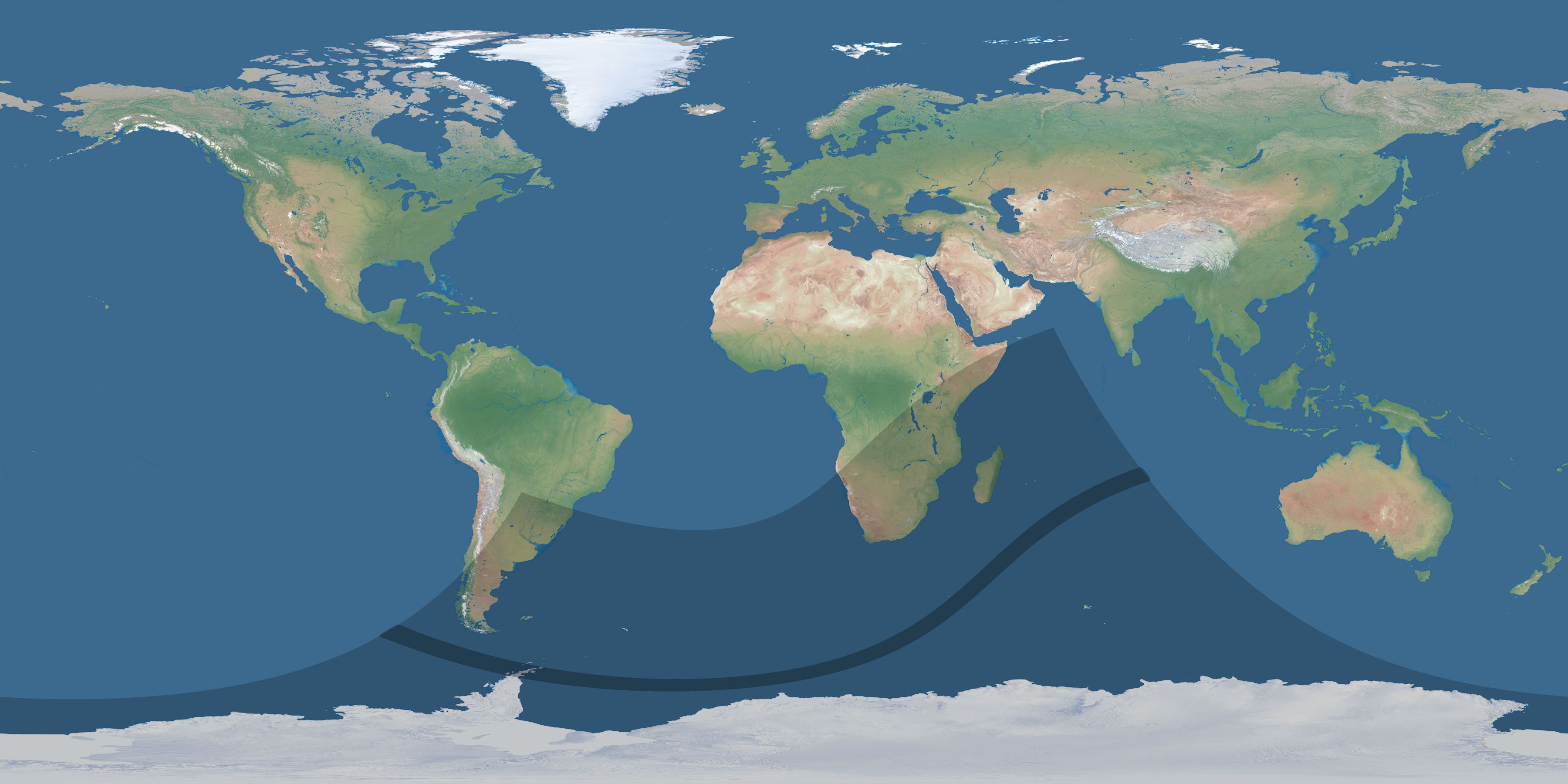 Map of the umbra and penumbra path of the solar eclipse of 01/26/2772