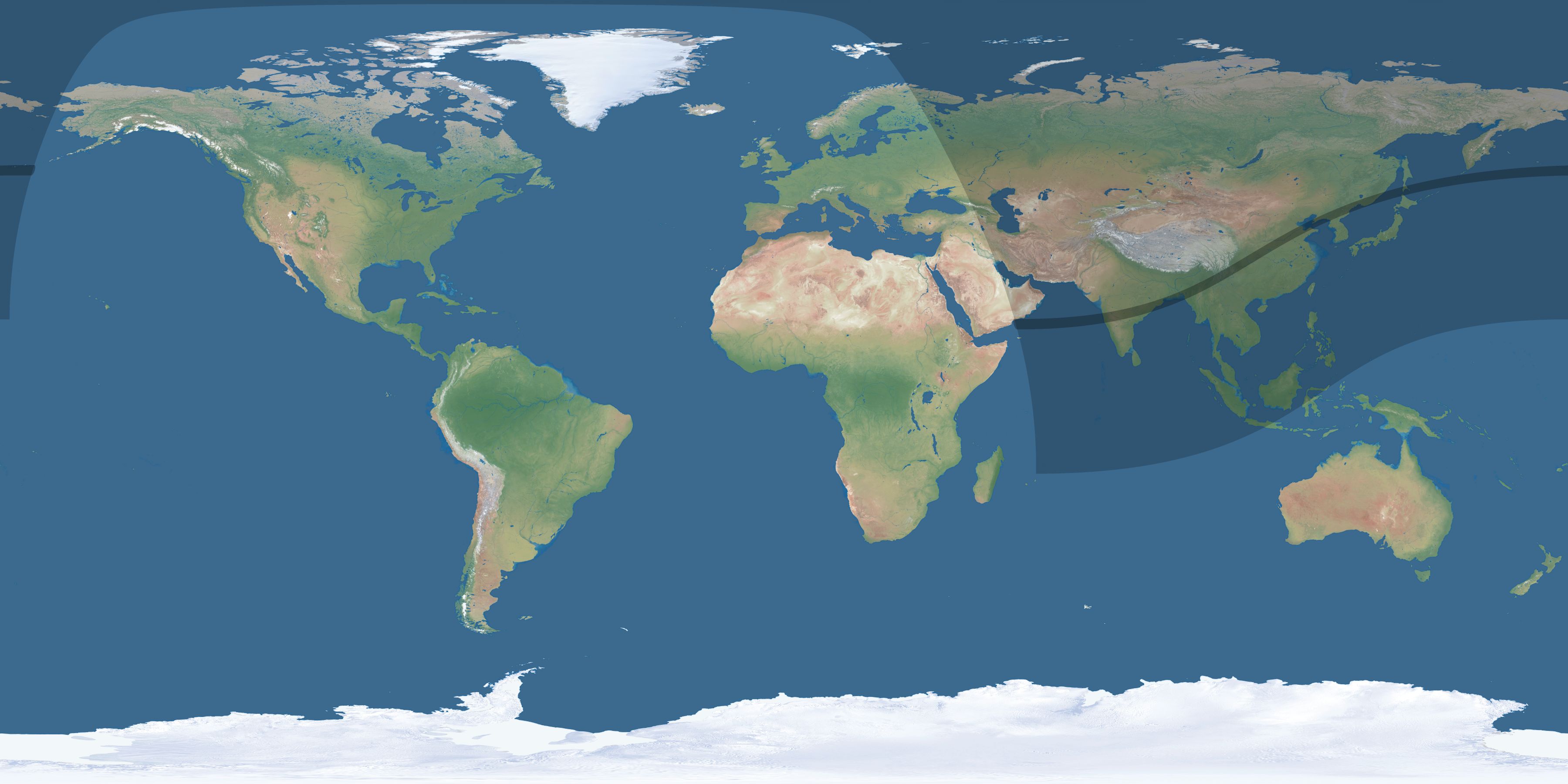 Map of the umbra and penumbra path of the solar eclipse of 03/20/2797