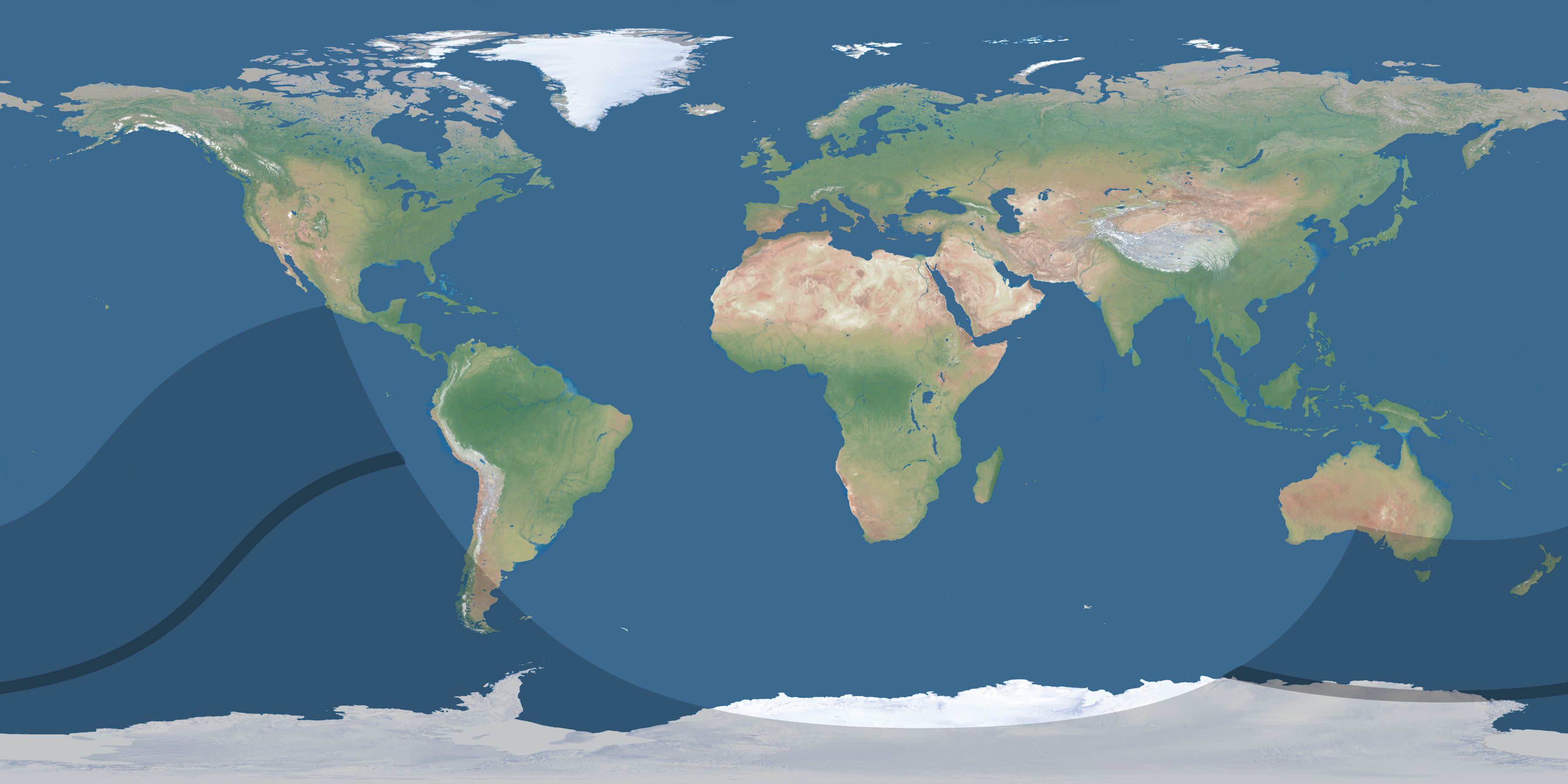 Map of the umbra and penumbra path of the solar eclipse of 02/17/2808