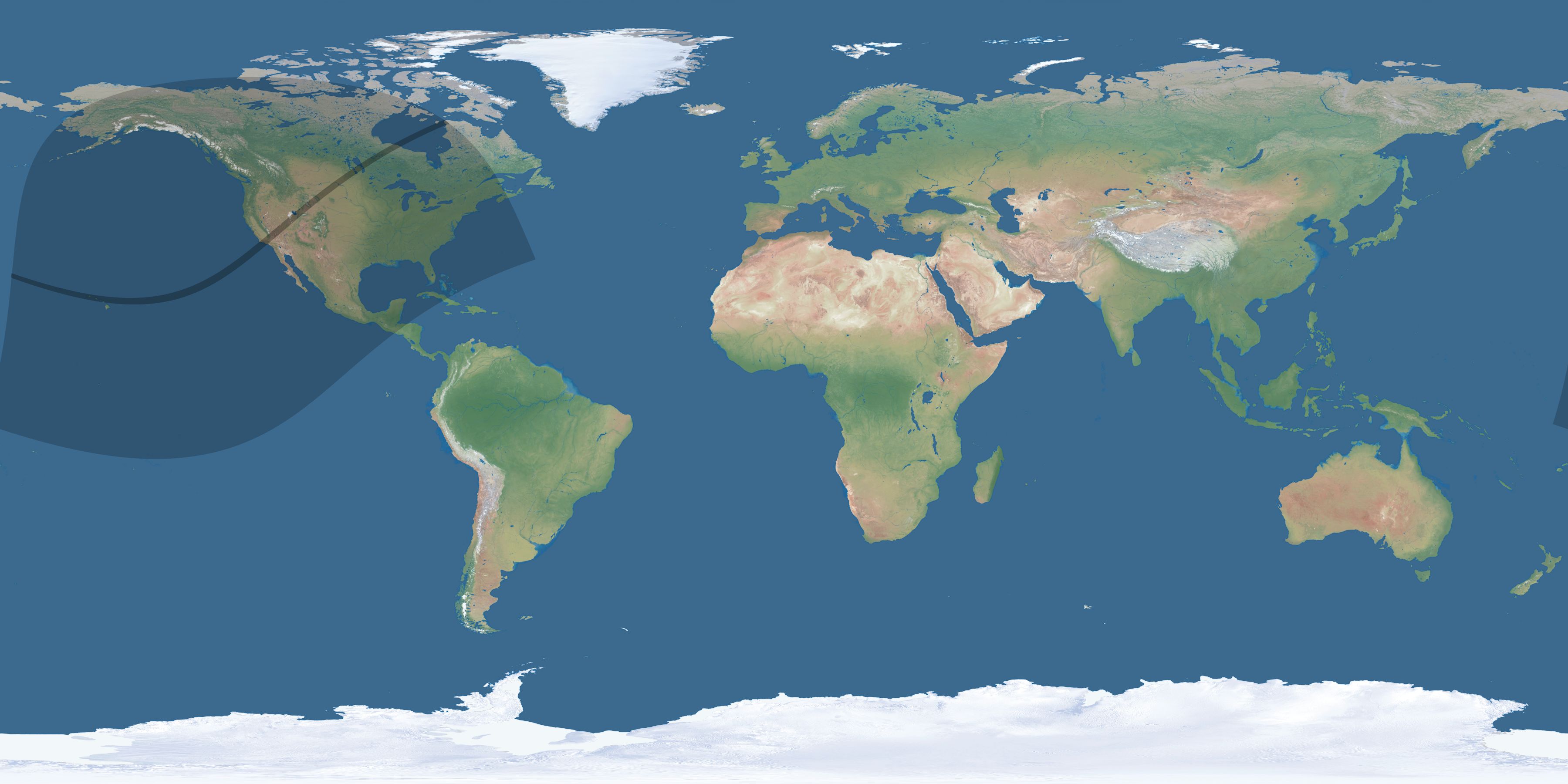 Map of the umbra and penumbra path of the solar eclipse of 01/26/2810