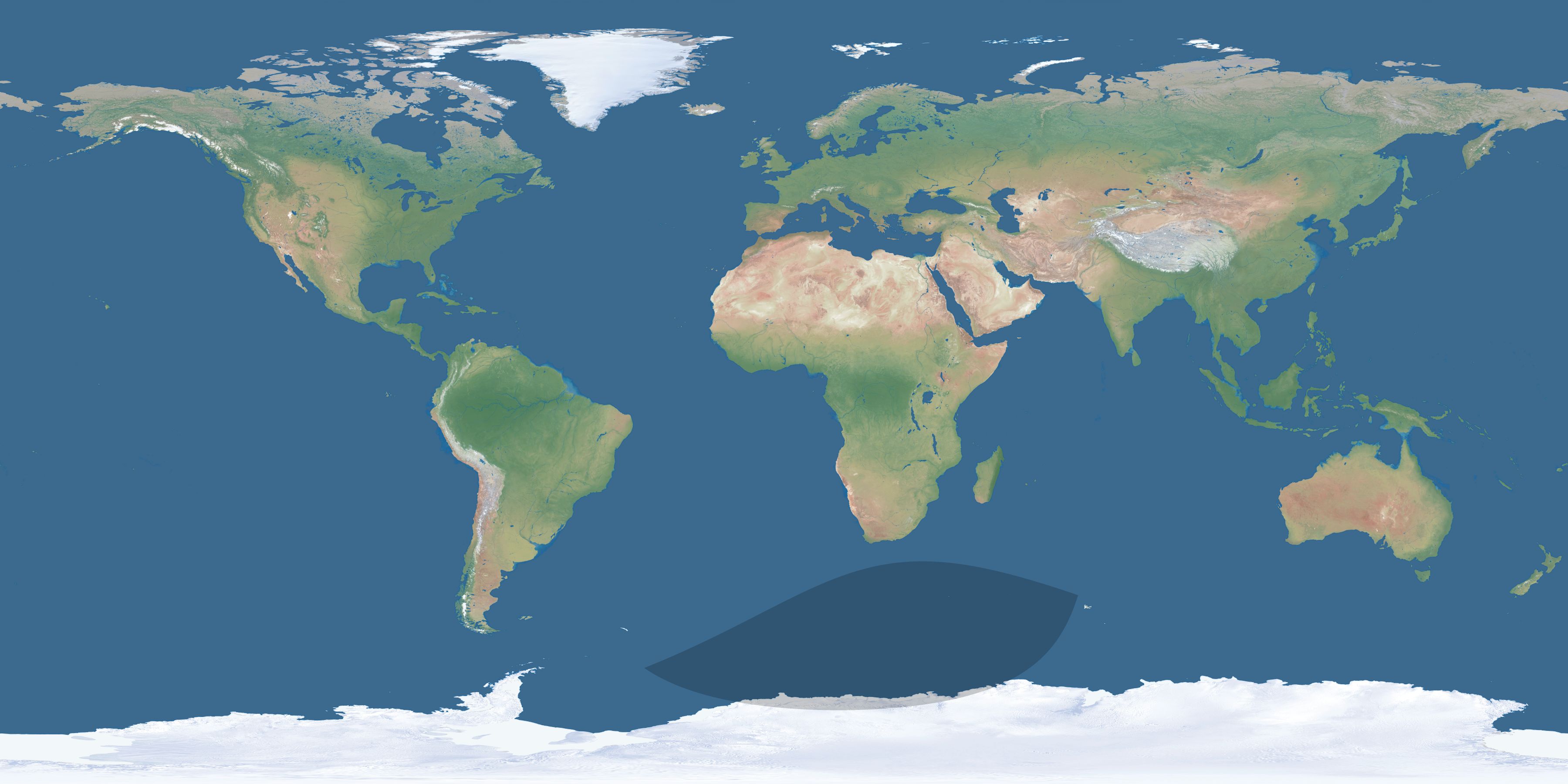 Map of the umbra and penumbra path of the solar eclipse of 05/11/2814