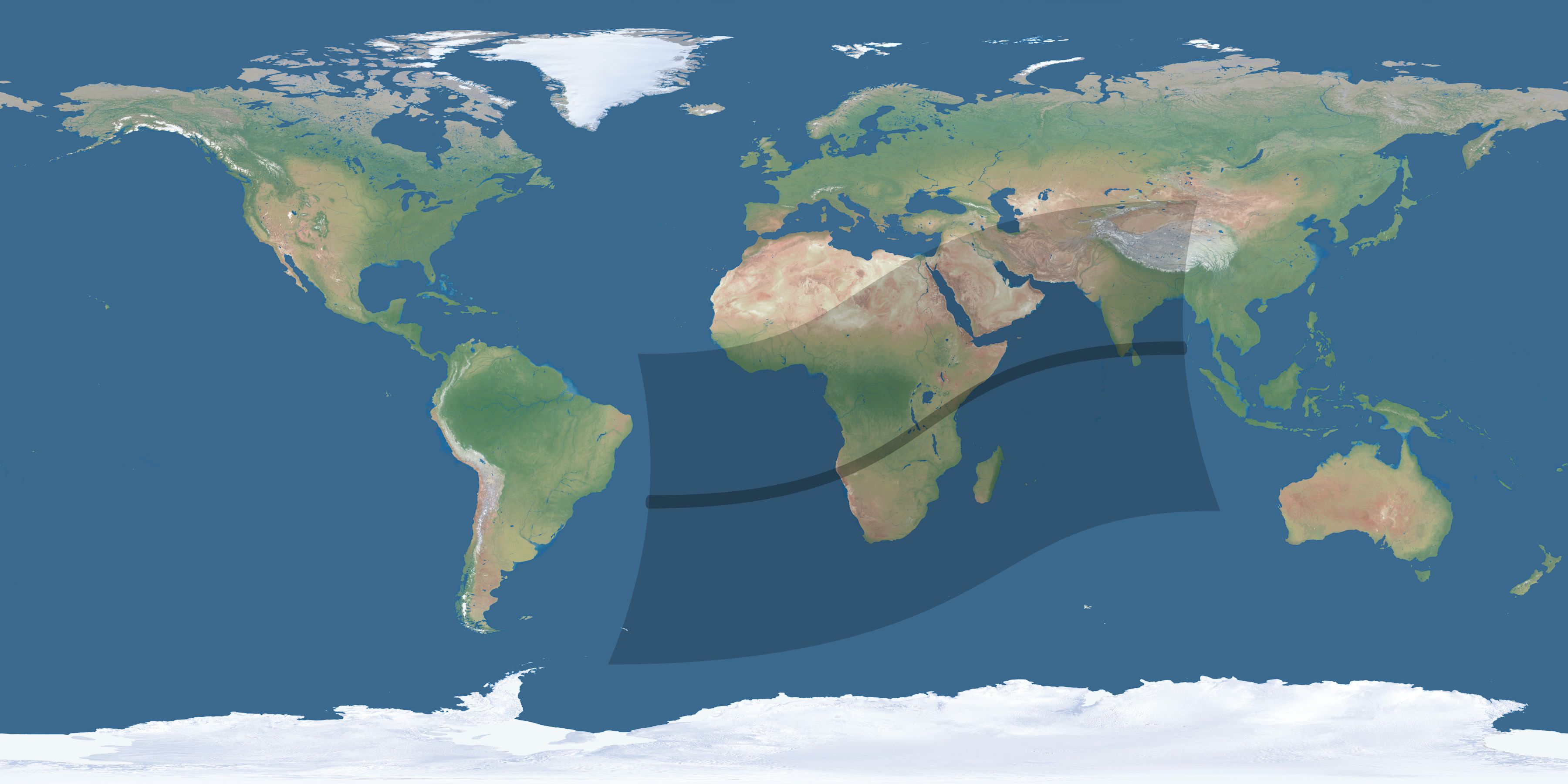 Map of the umbra and penumbra path of the solar eclipse of 03/20/2816