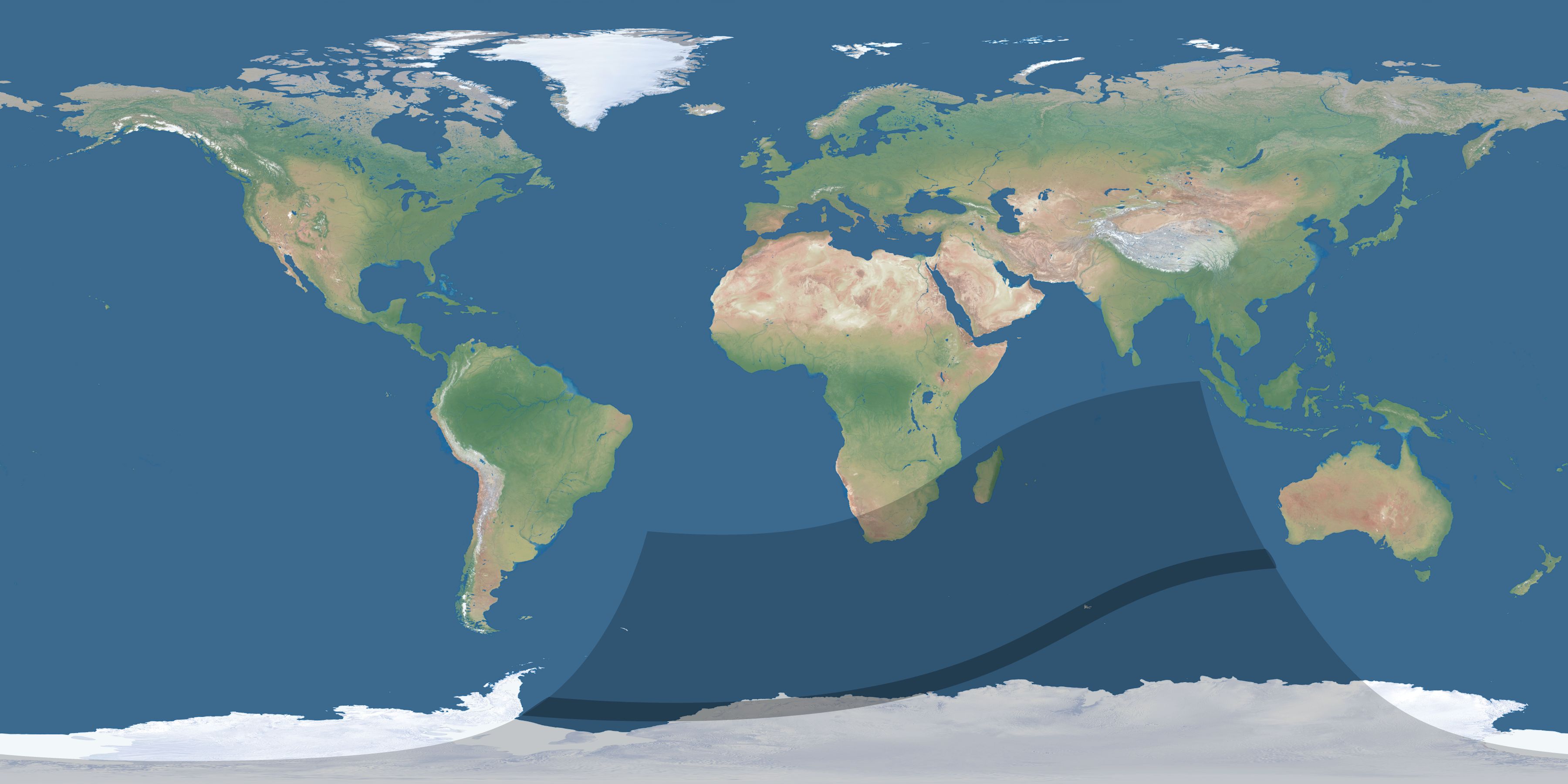Map of the umbra and penumbra path of the solar eclipse of 03/09/2817