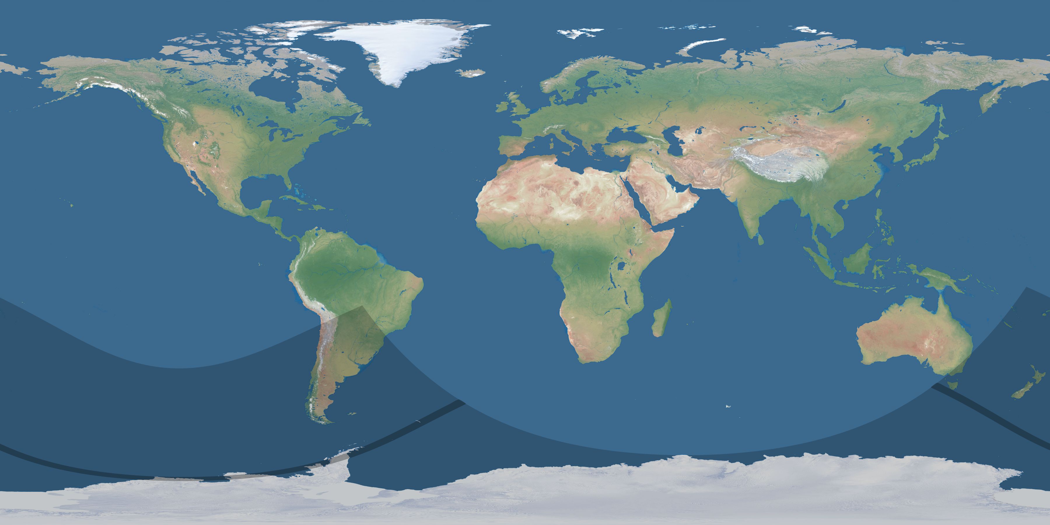 Map of the umbra and penumbra path of the solar eclipse of 12/26/2820