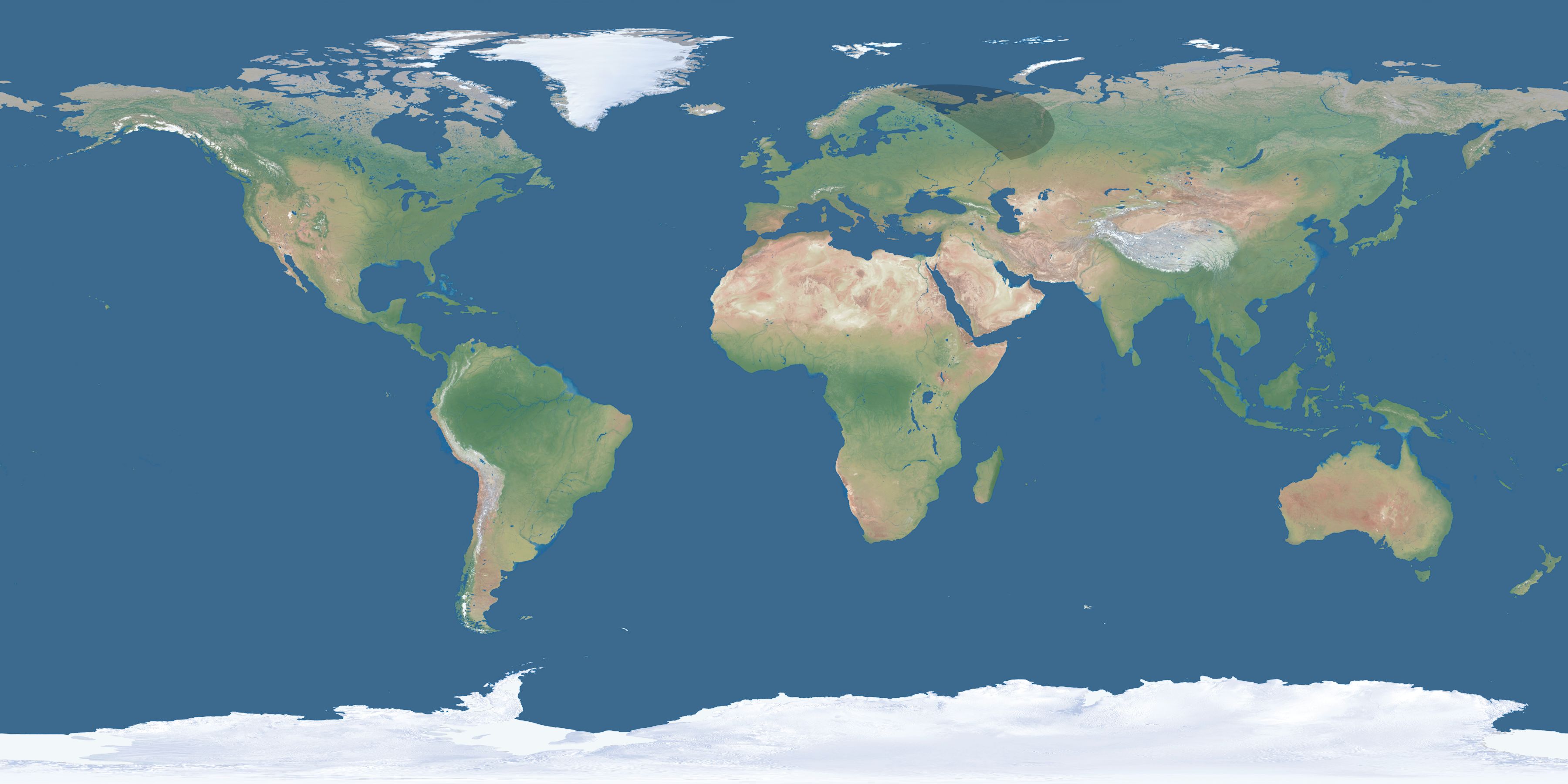 Map of the umbra and penumbra path of the solar eclipse of 04/20/2843