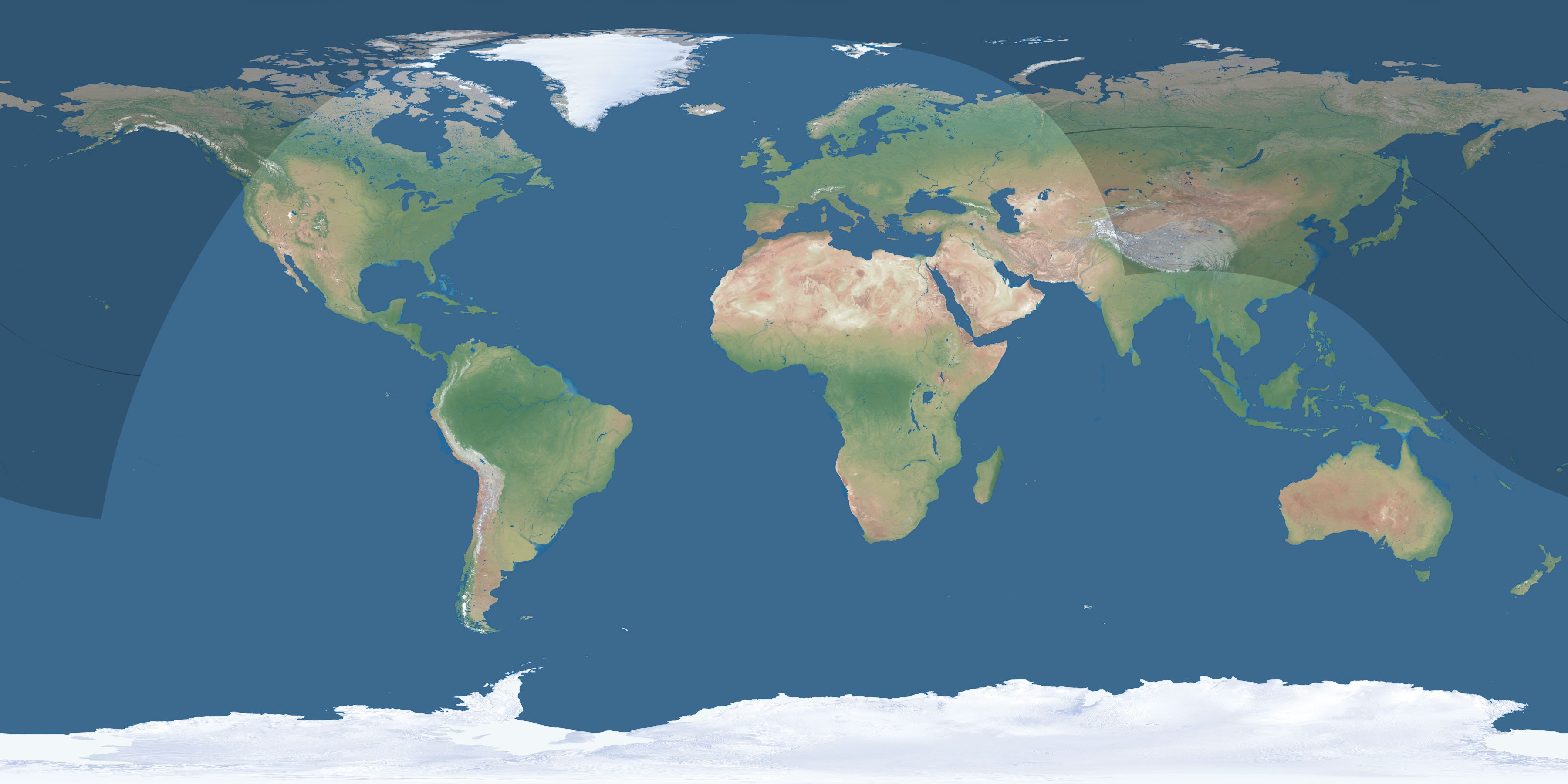 Map of the umbra and penumbra path of the solar eclipse of 09/03/2844