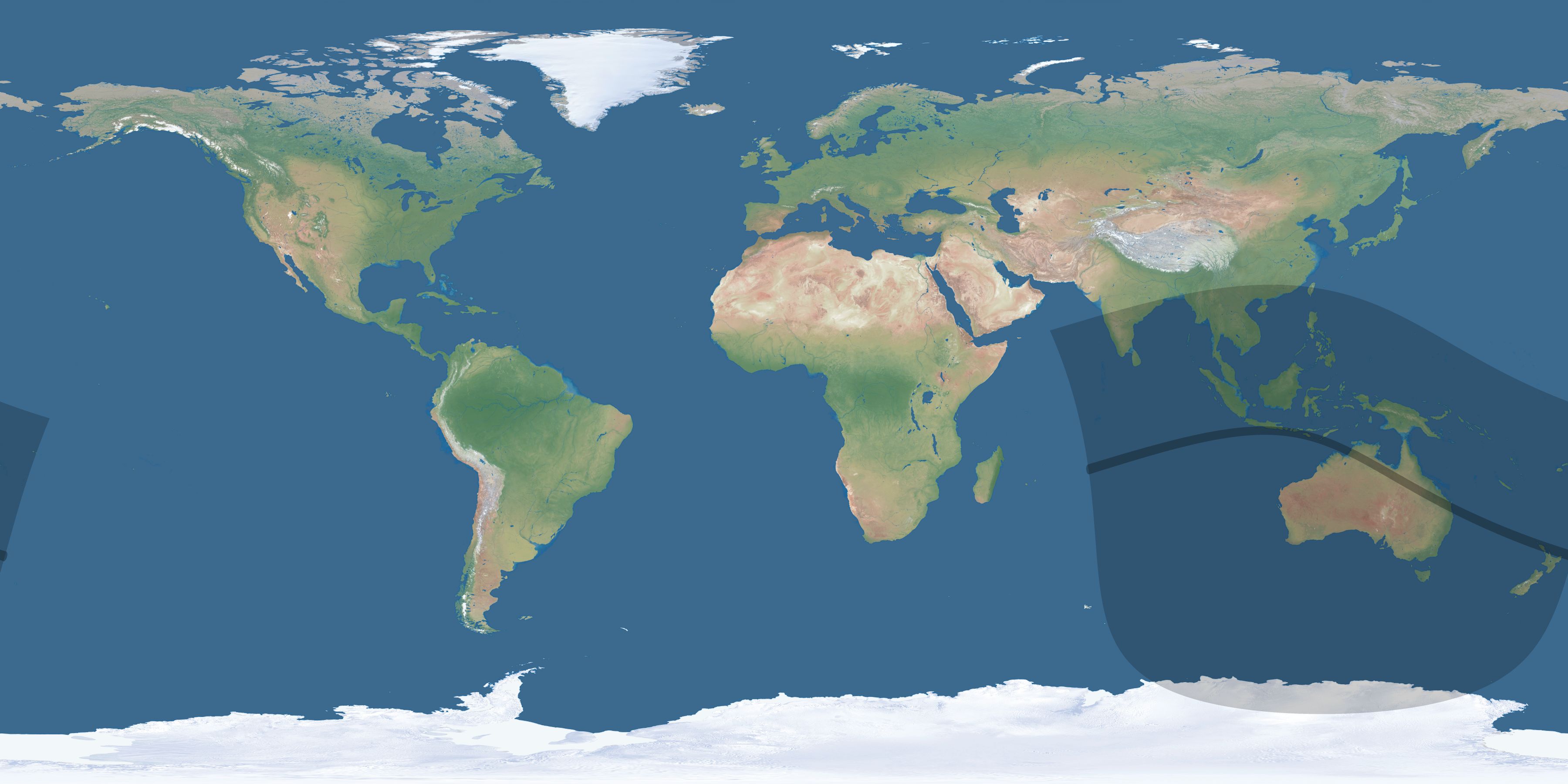 Map of the umbra and penumbra path of the solar eclipse of 08/04/2855