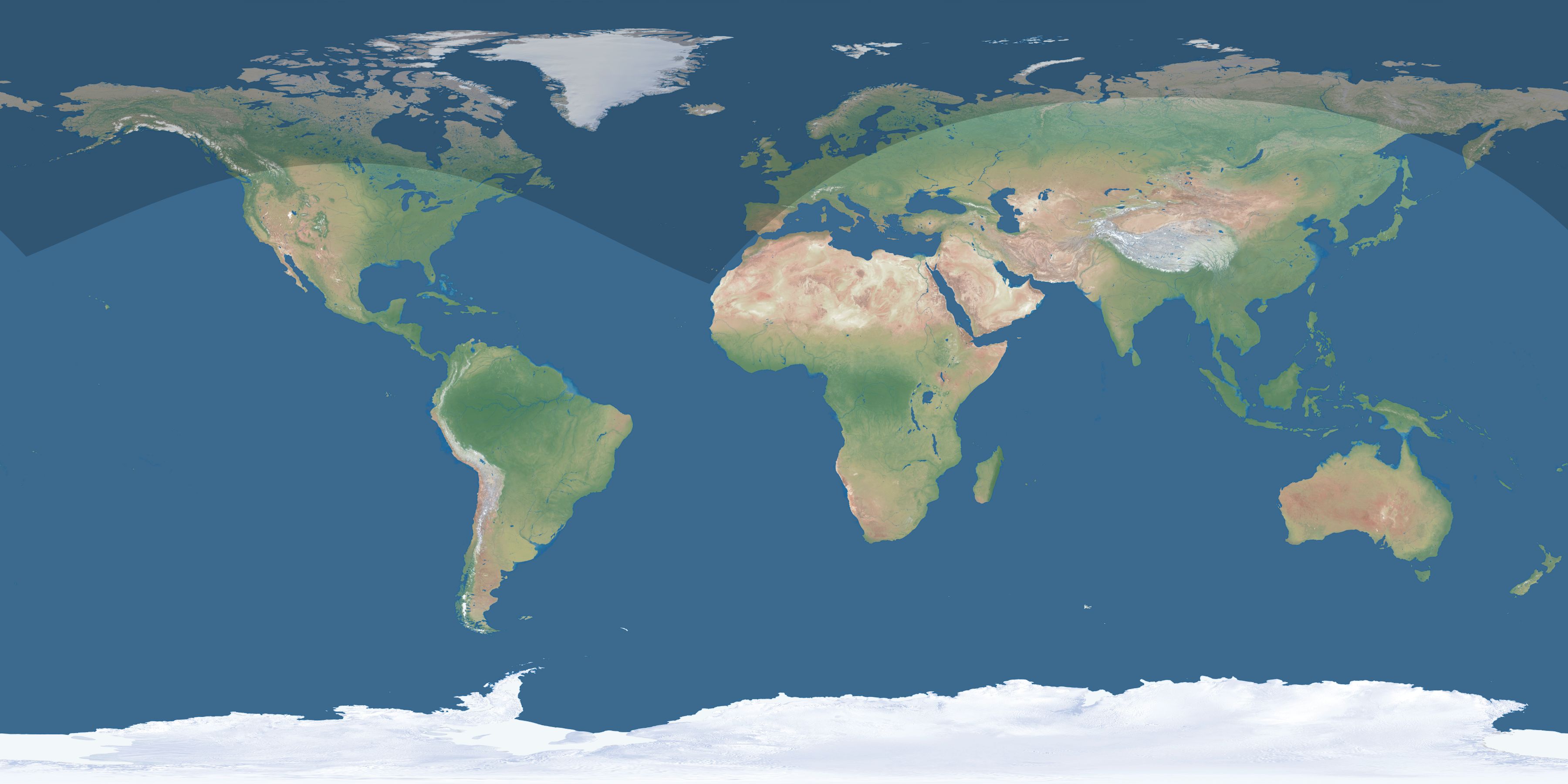Map of the umbra and penumbra path of the solar eclipse of 07/12/2857