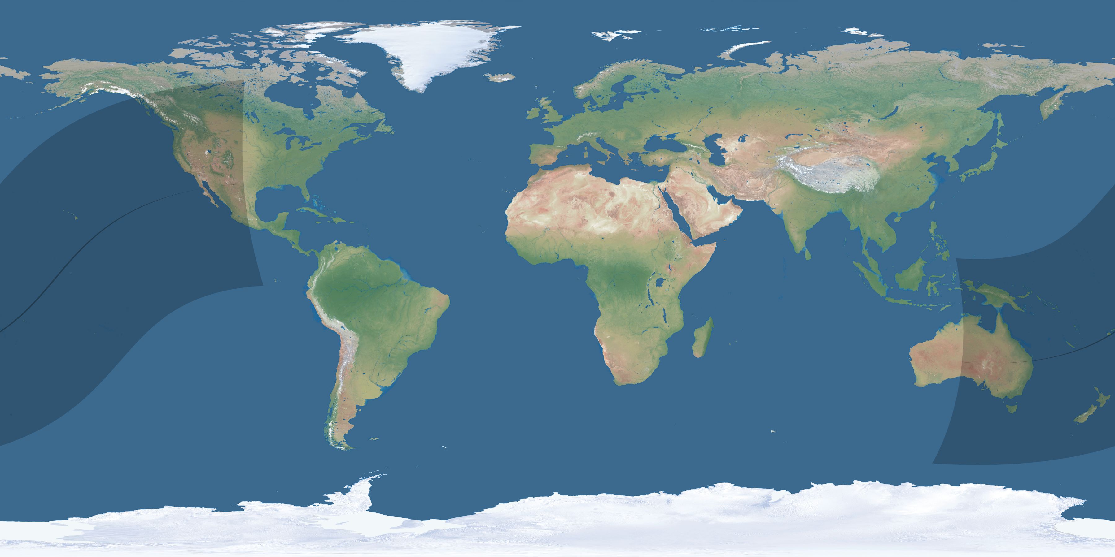 Map of the umbra and penumbra path of the solar eclipse of 03/10/2863