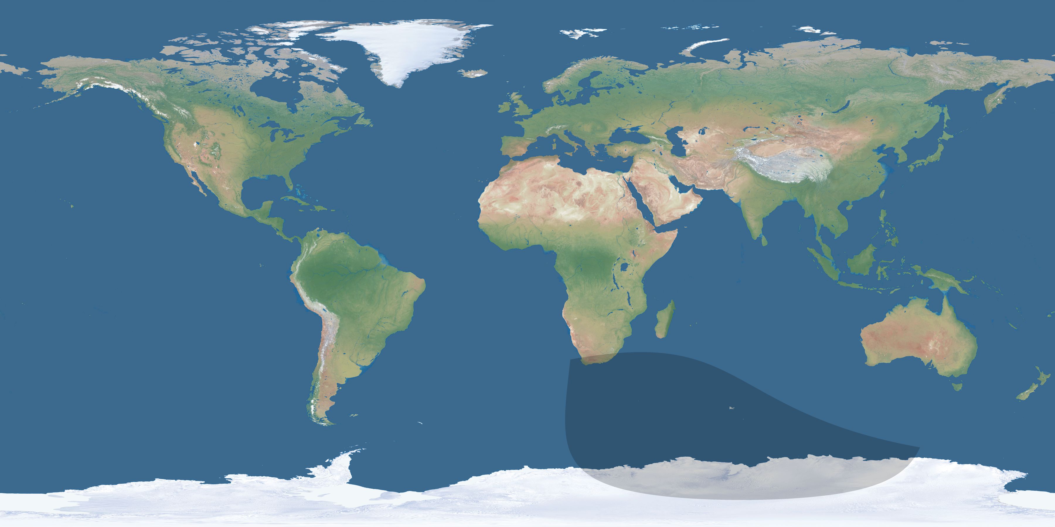 Map of the umbra and penumbra path of the solar eclipse of 08/25/2872