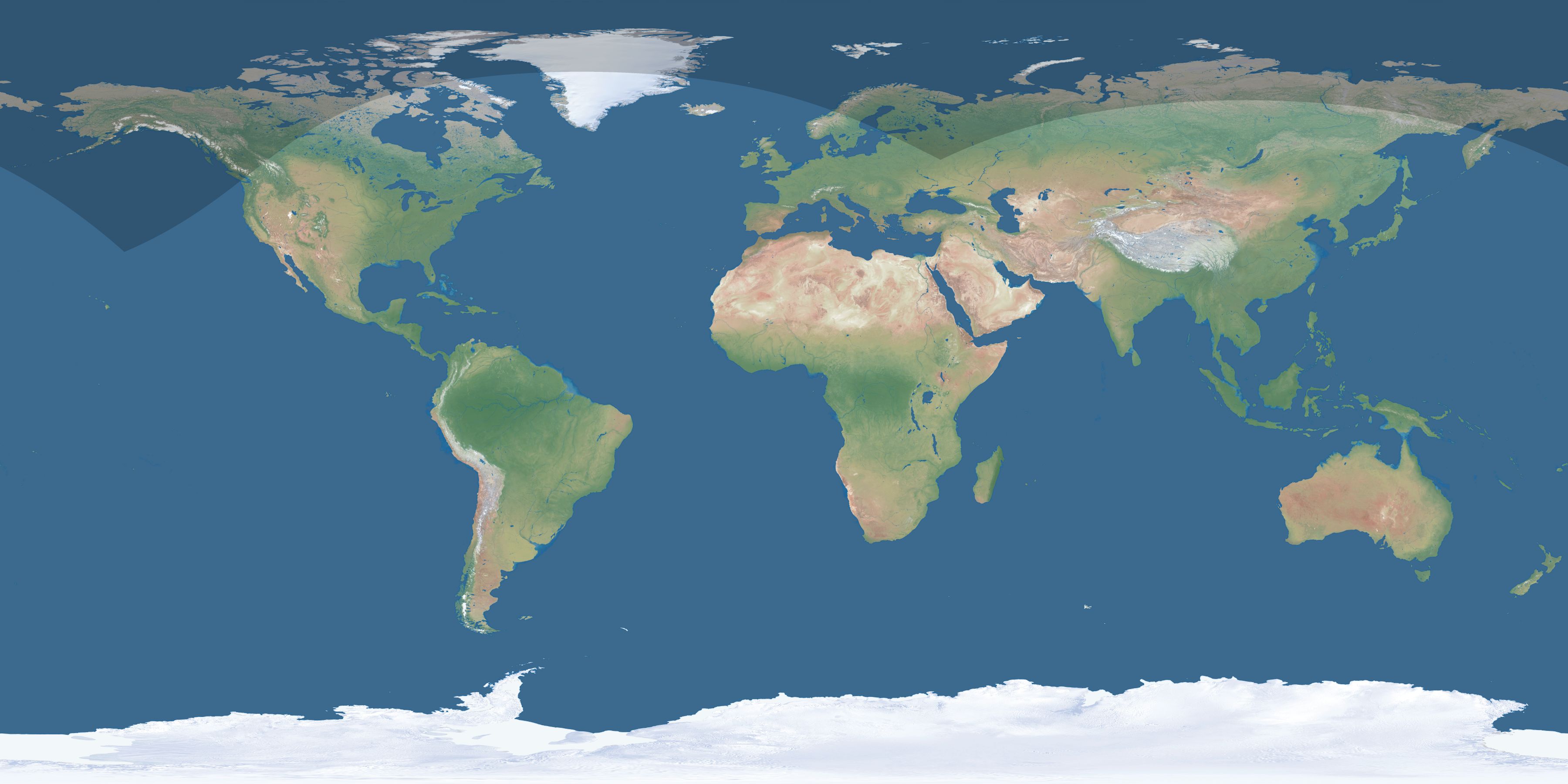 Map of the umbra and penumbra path of the solar eclipse of 06/04/2915