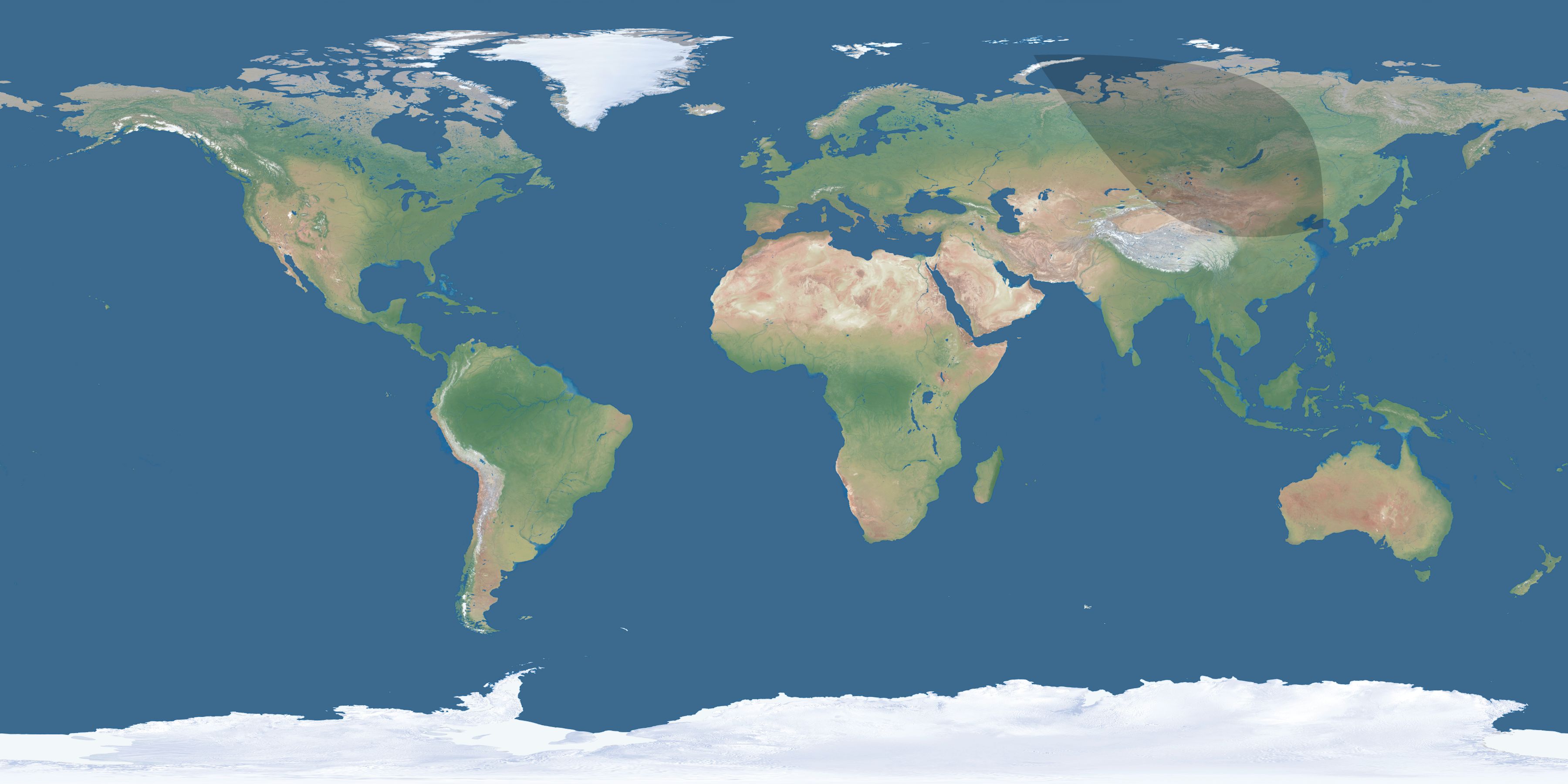 Map of the umbra and penumbra path of the solar eclipse of 10/29/2915