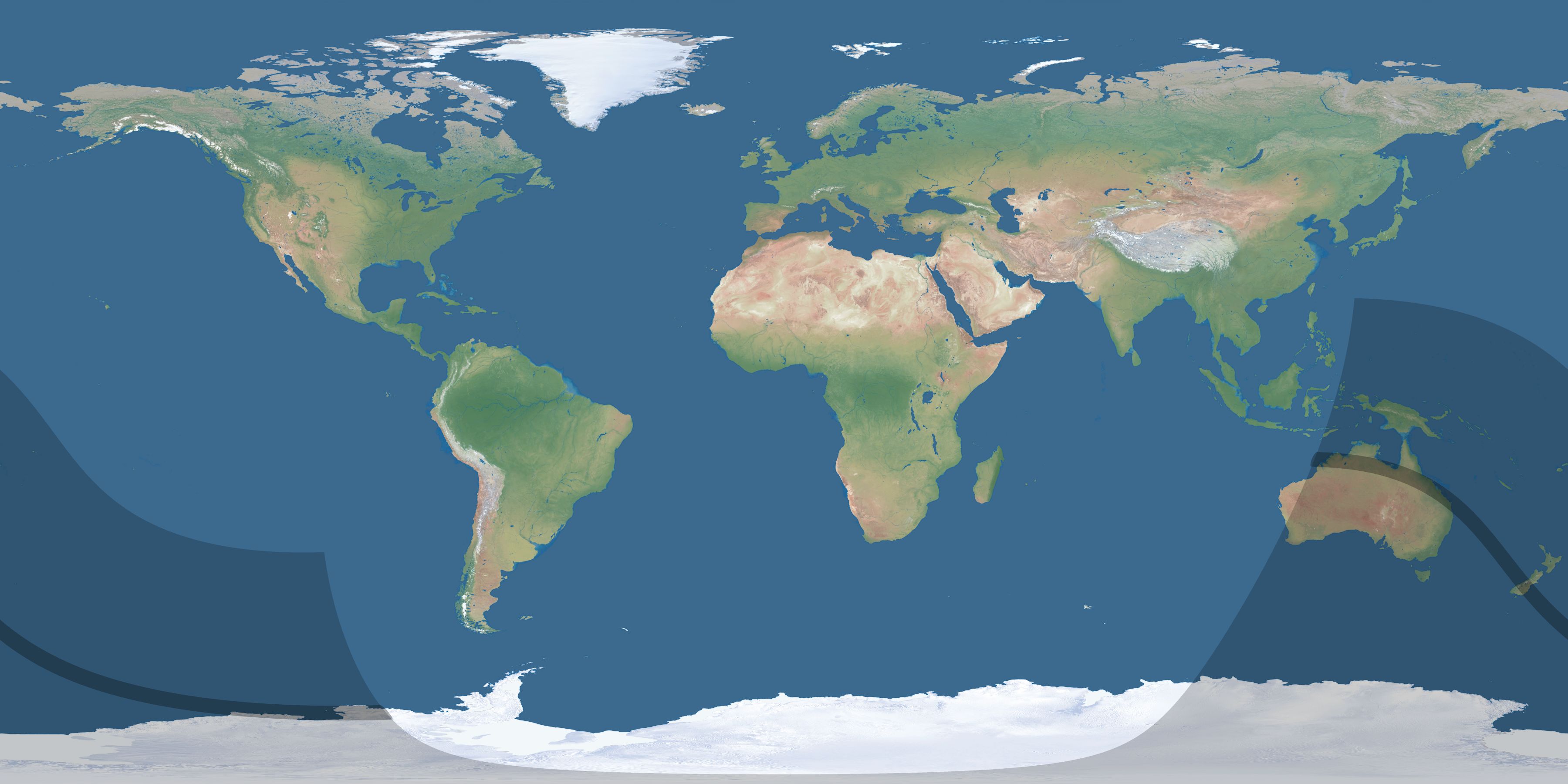 Map of the umbra and penumbra path of the solar eclipse of 09/26/2918