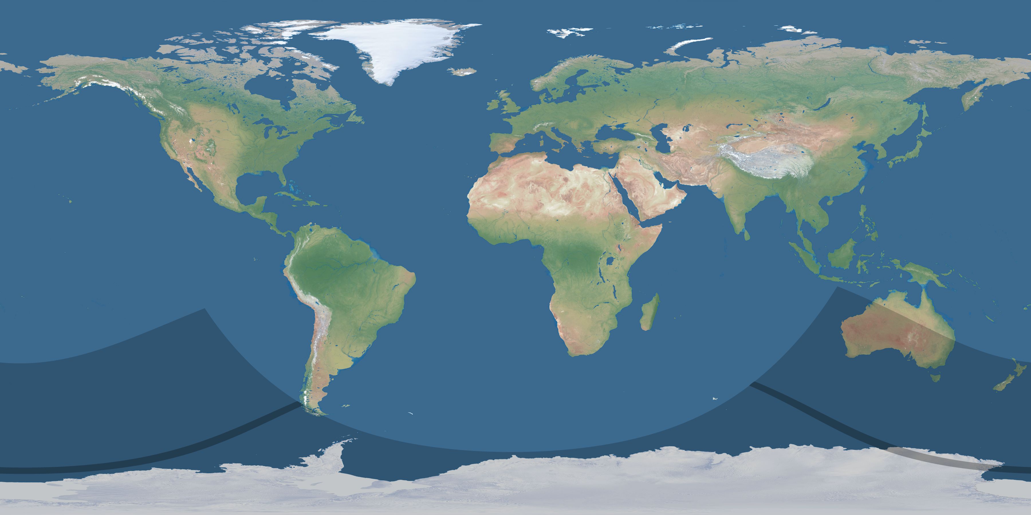Map of the umbra and penumbra path of the solar eclipse of 11/29/2923